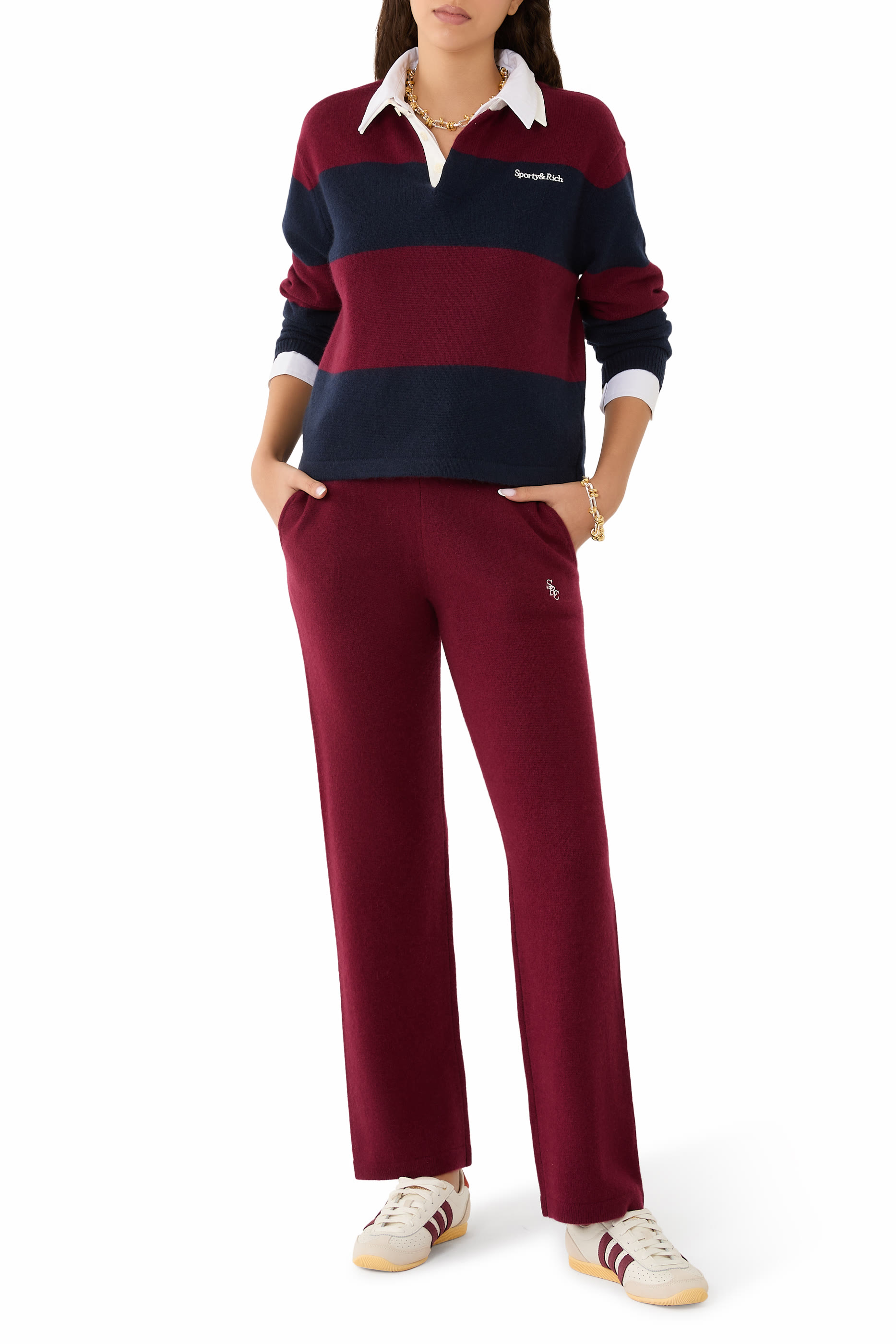 بنطال مطرز بشعار SRC&rlm; كشمير