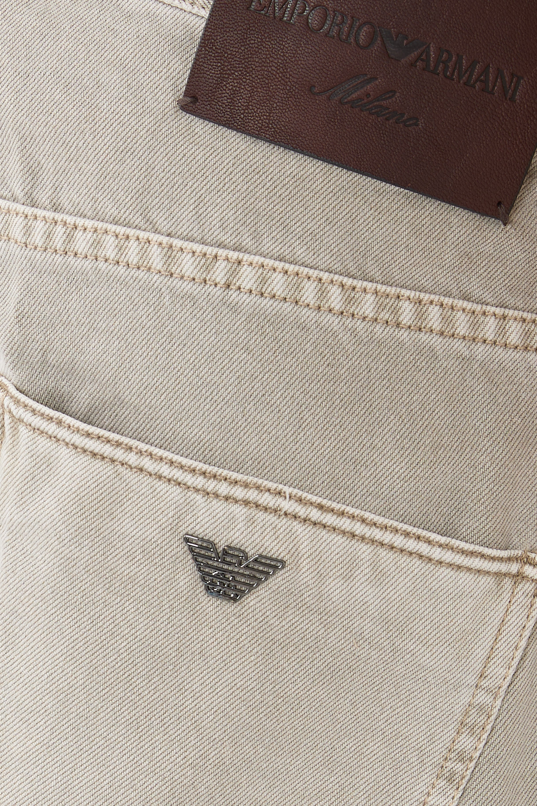 بنطال جينز جاي 80 فضفاض بحياكة ملفوفة