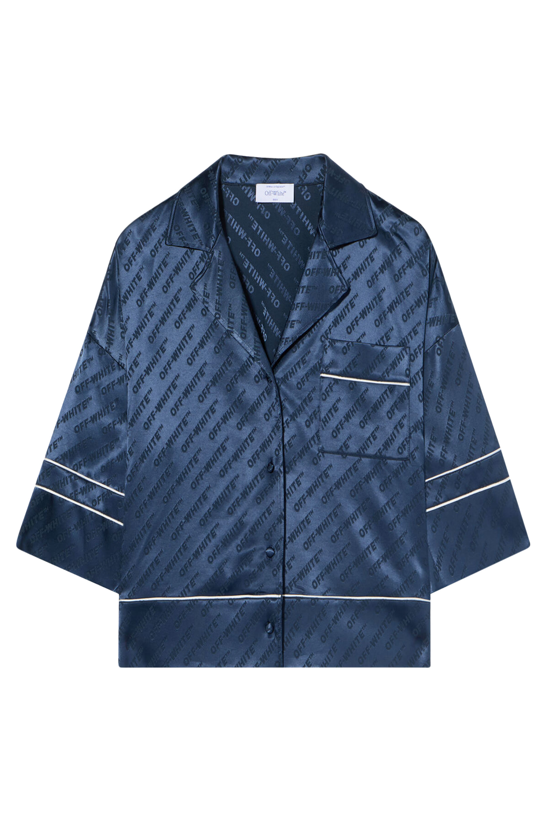 قميص بيجامة جاكار ساتان