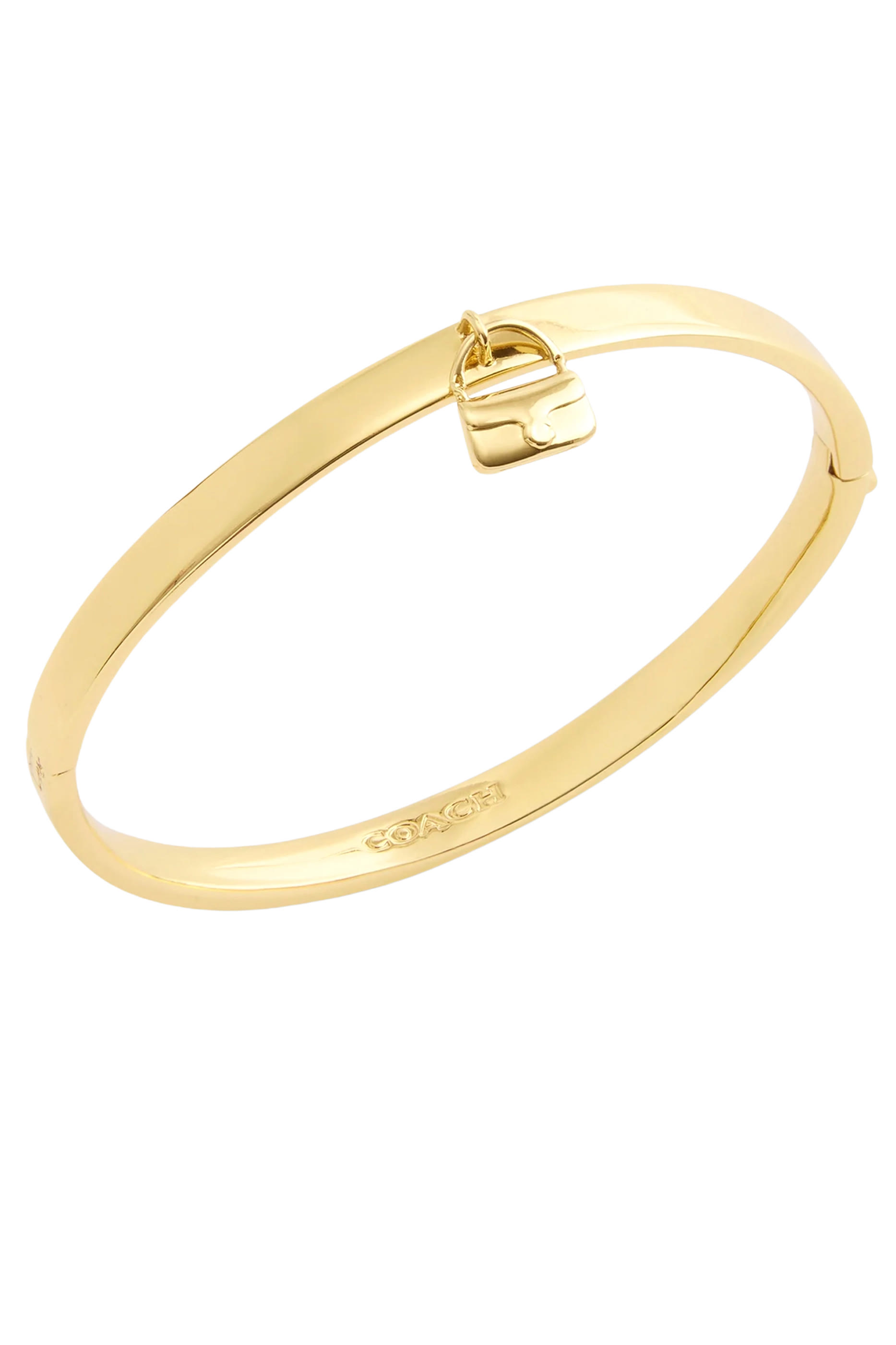  سوار بشعار الماركة مزين بحلية بتصميم حقيبة يد مرصع بأحجار زركونيا مكعبة، نحاس وزجاج