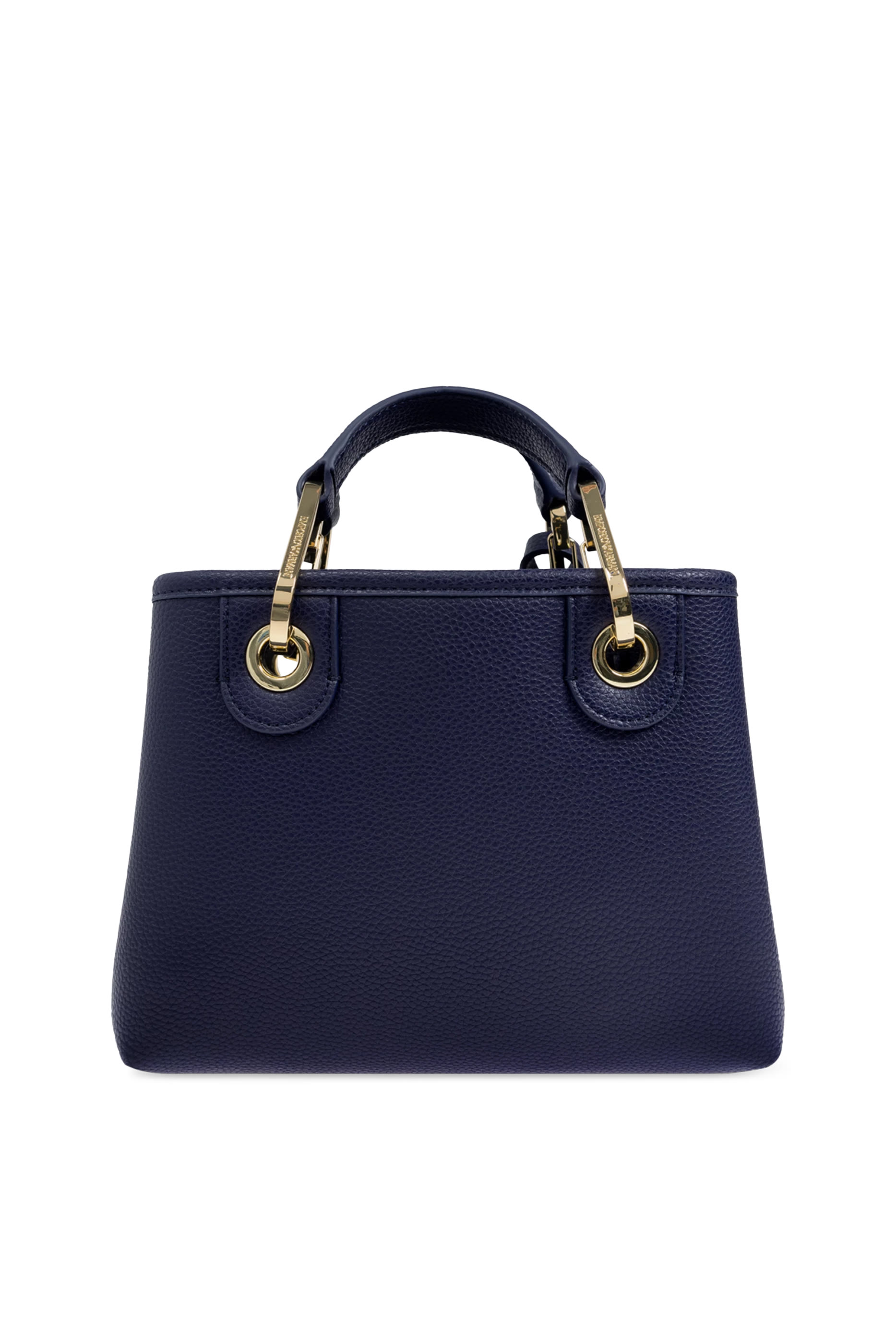 حقيبة يد صغيرة بنقشة شعار الماركة