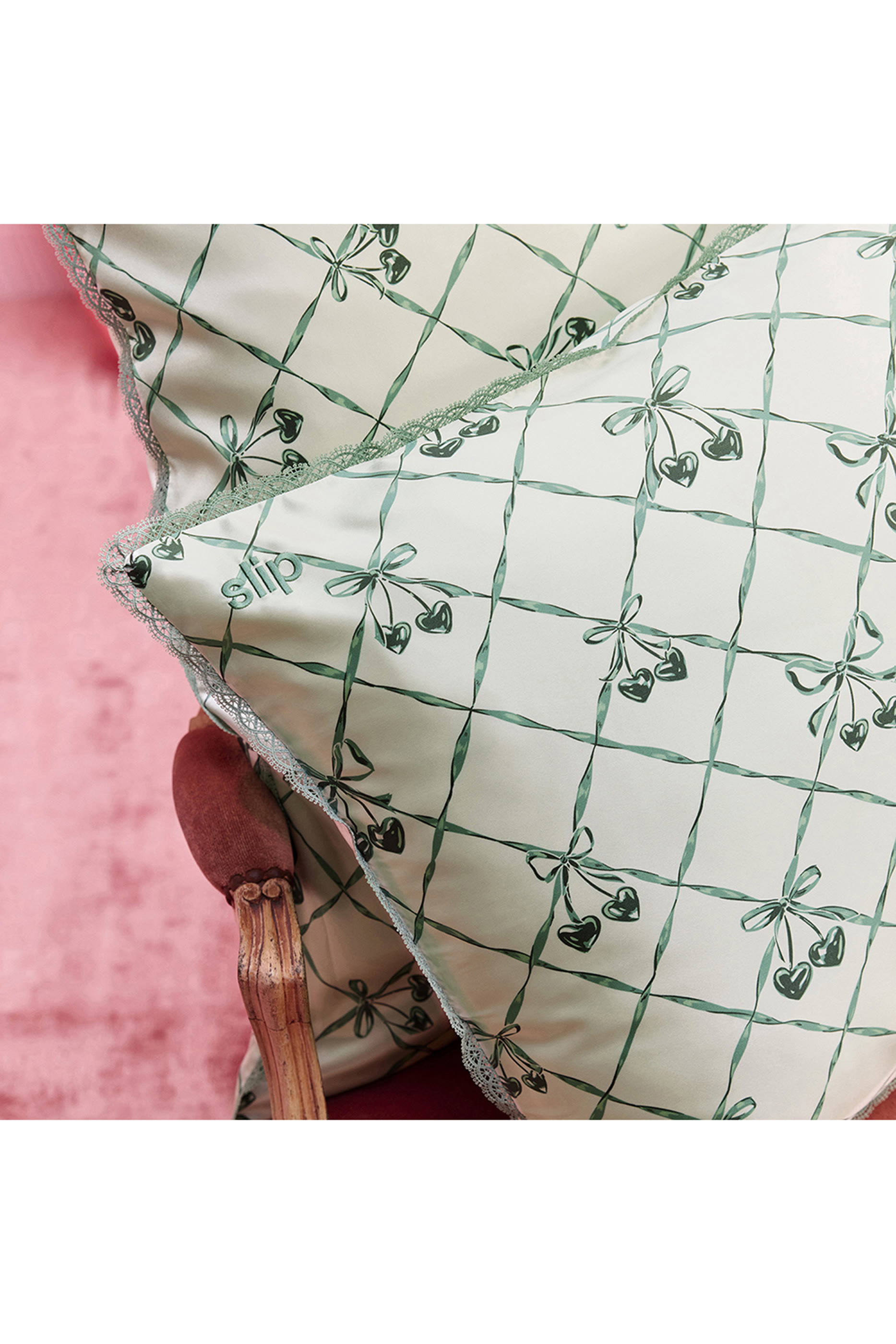 غطاء وسادة وينتر جرين بحجم كوين حرير