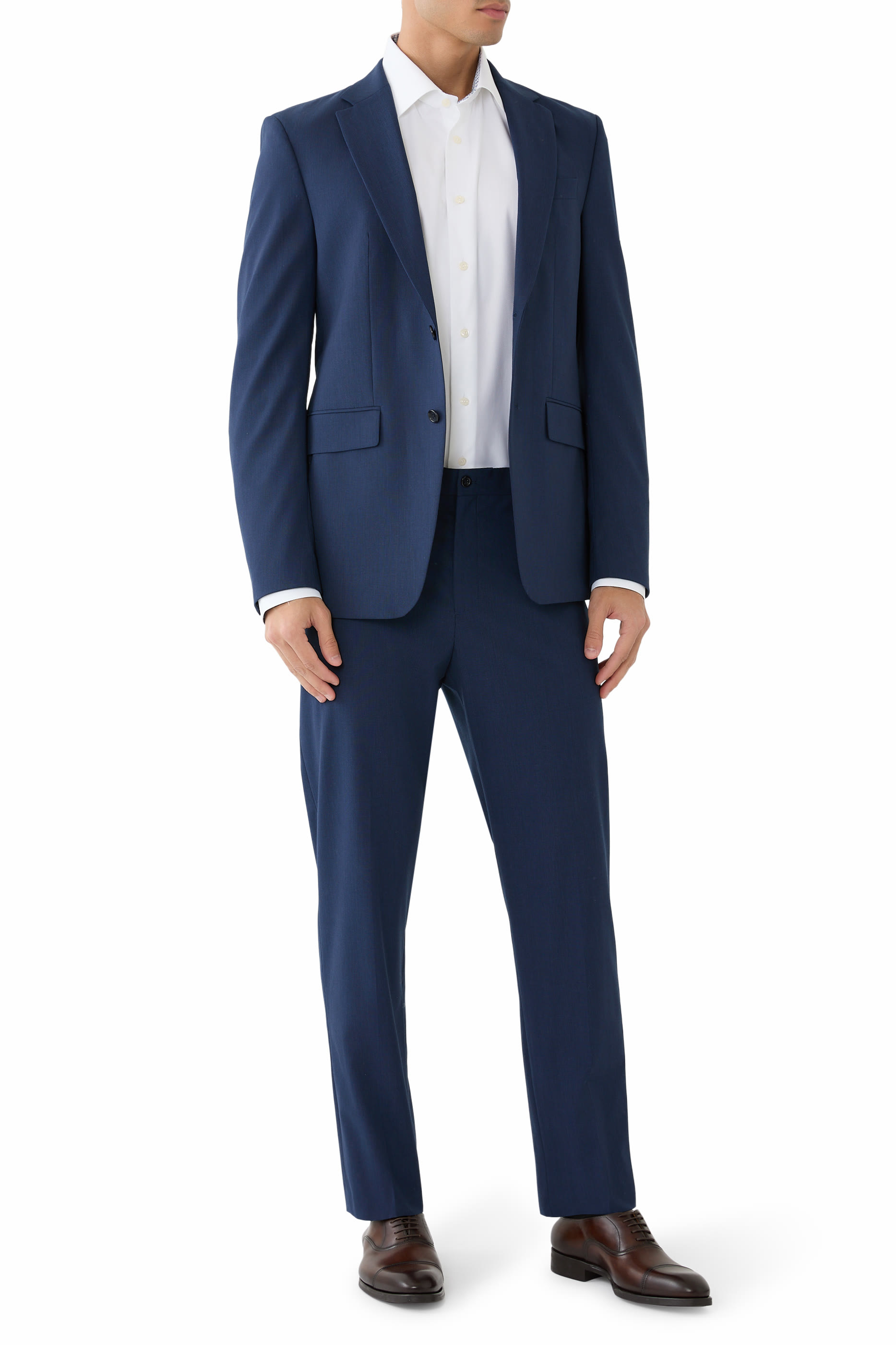 قميص تويل بارز الملمس بنقشة هندسية