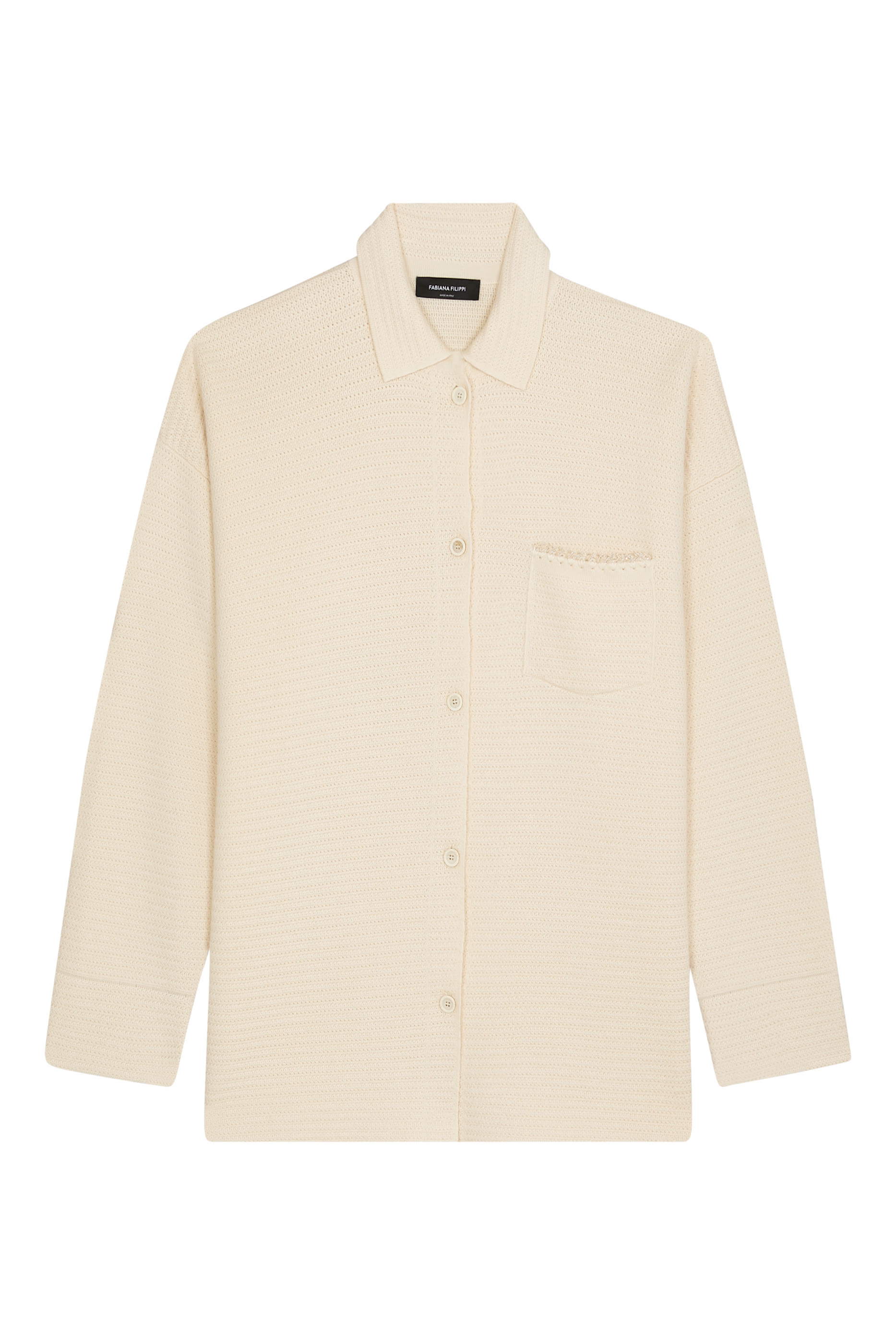 قميص بقصة بويفرند صوف وقطن