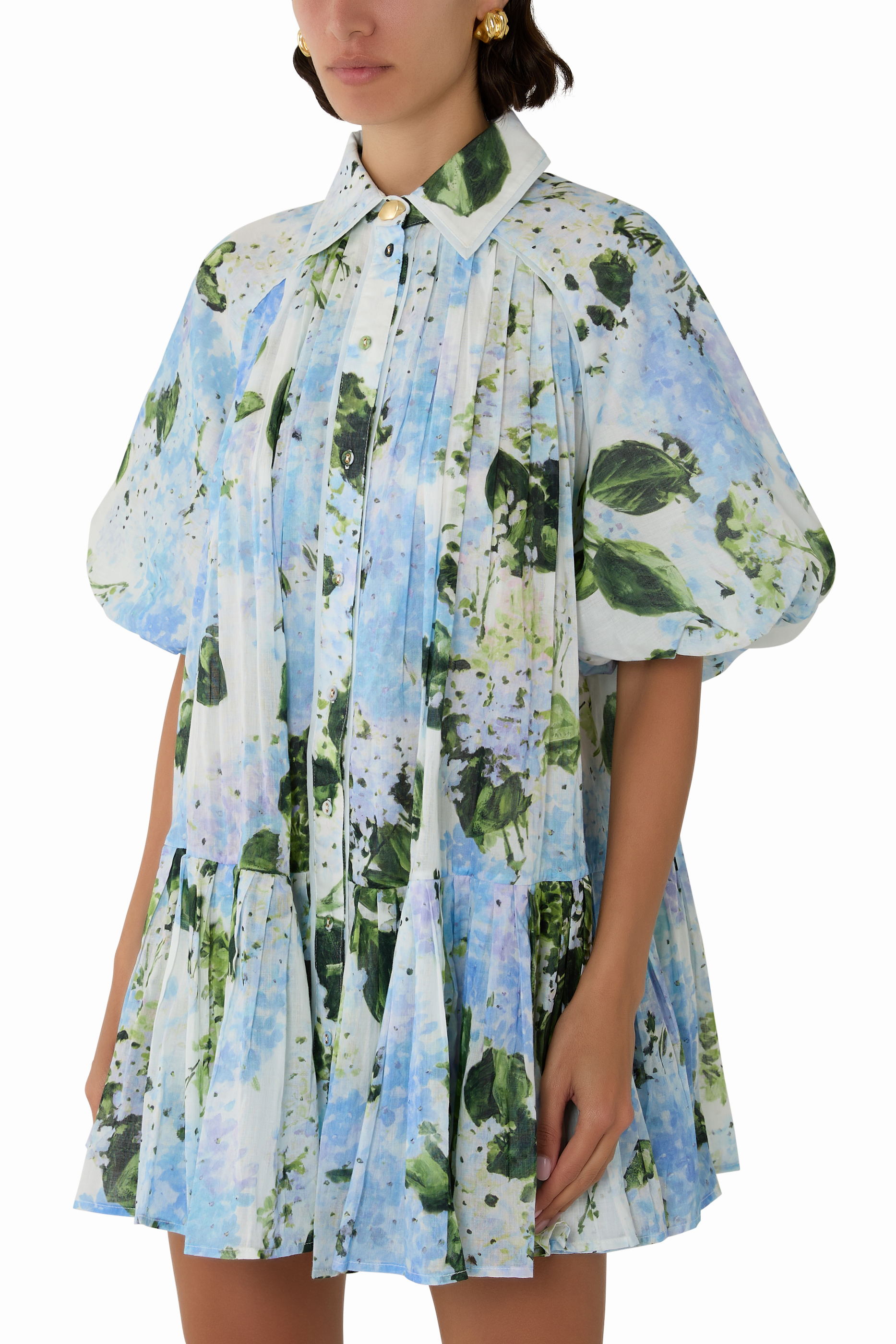 فستان أنثيا سموك قصير 