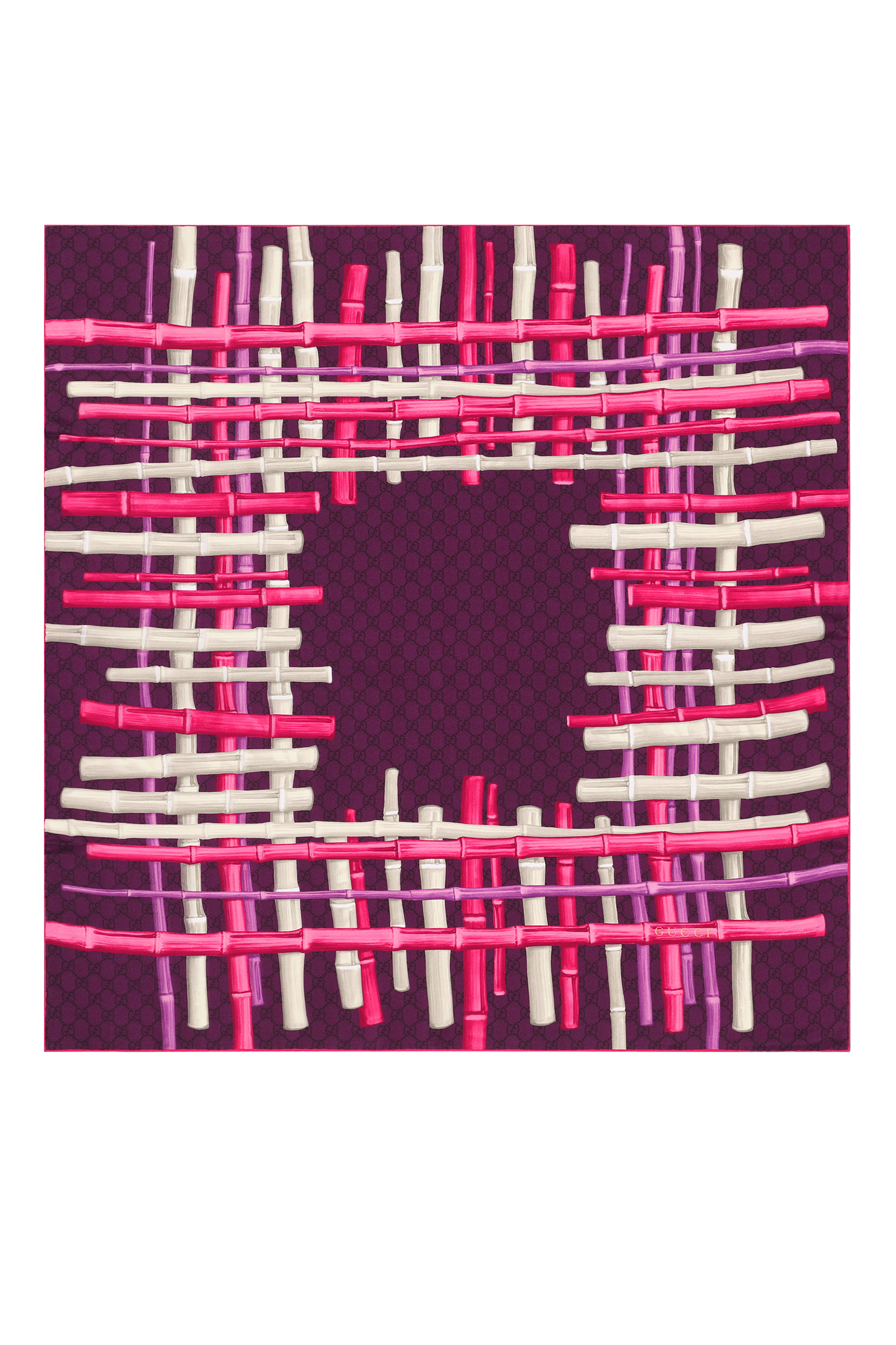 وشاح مربع بنقشة حرير تويل