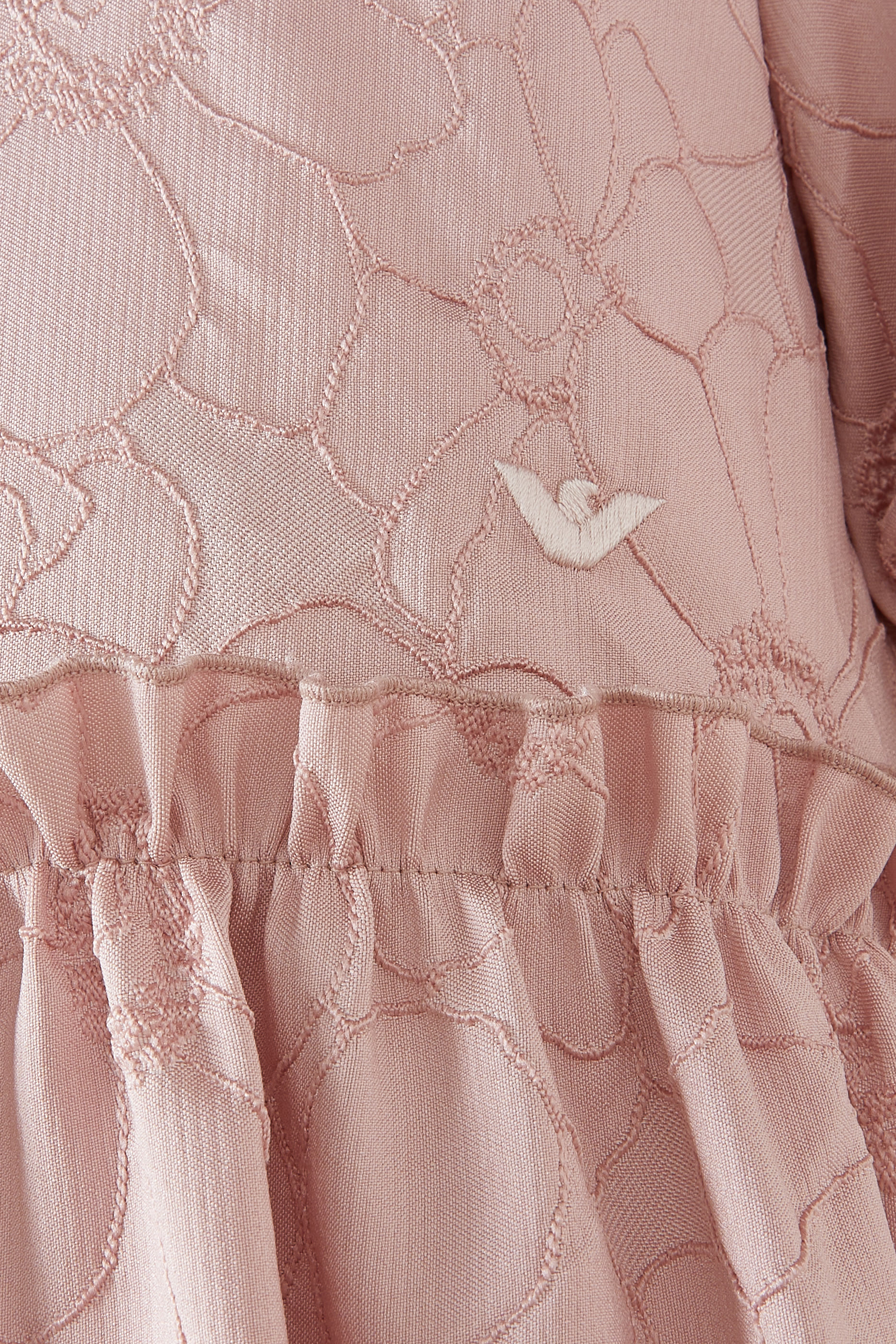 فستان بأكمام منفوخة وأزهار ثلاثية الابعاد للأطفال