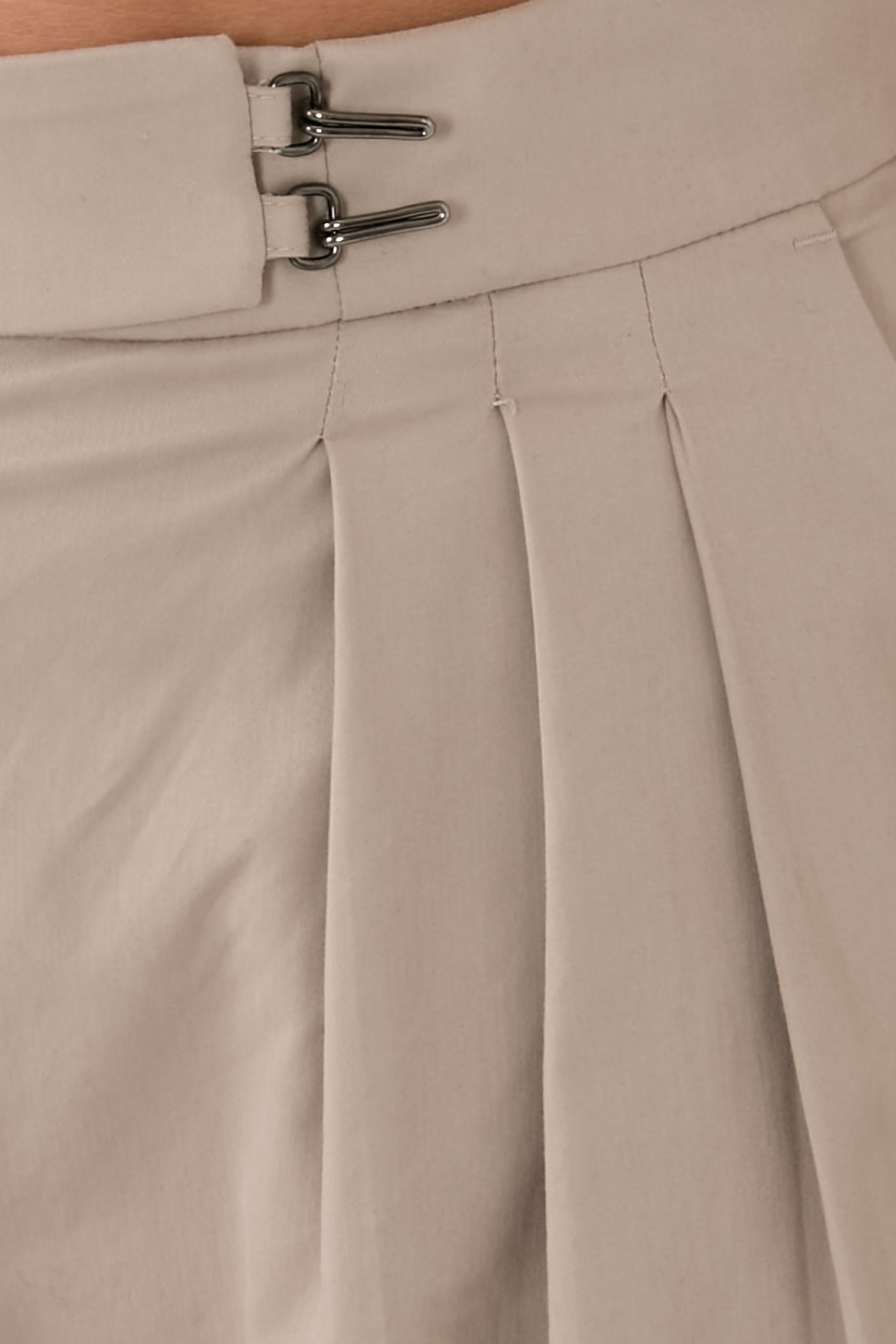 Pleated Brushed Cotton Trousers