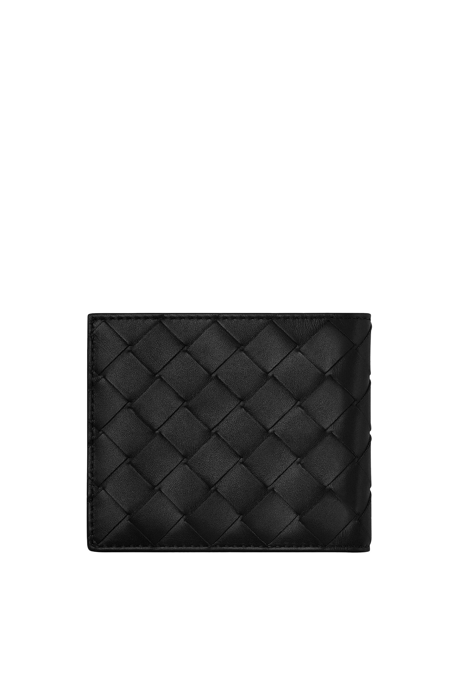 محفظة بتصميم مجدول ثنائي الطي وقسم للعملات المعدنية