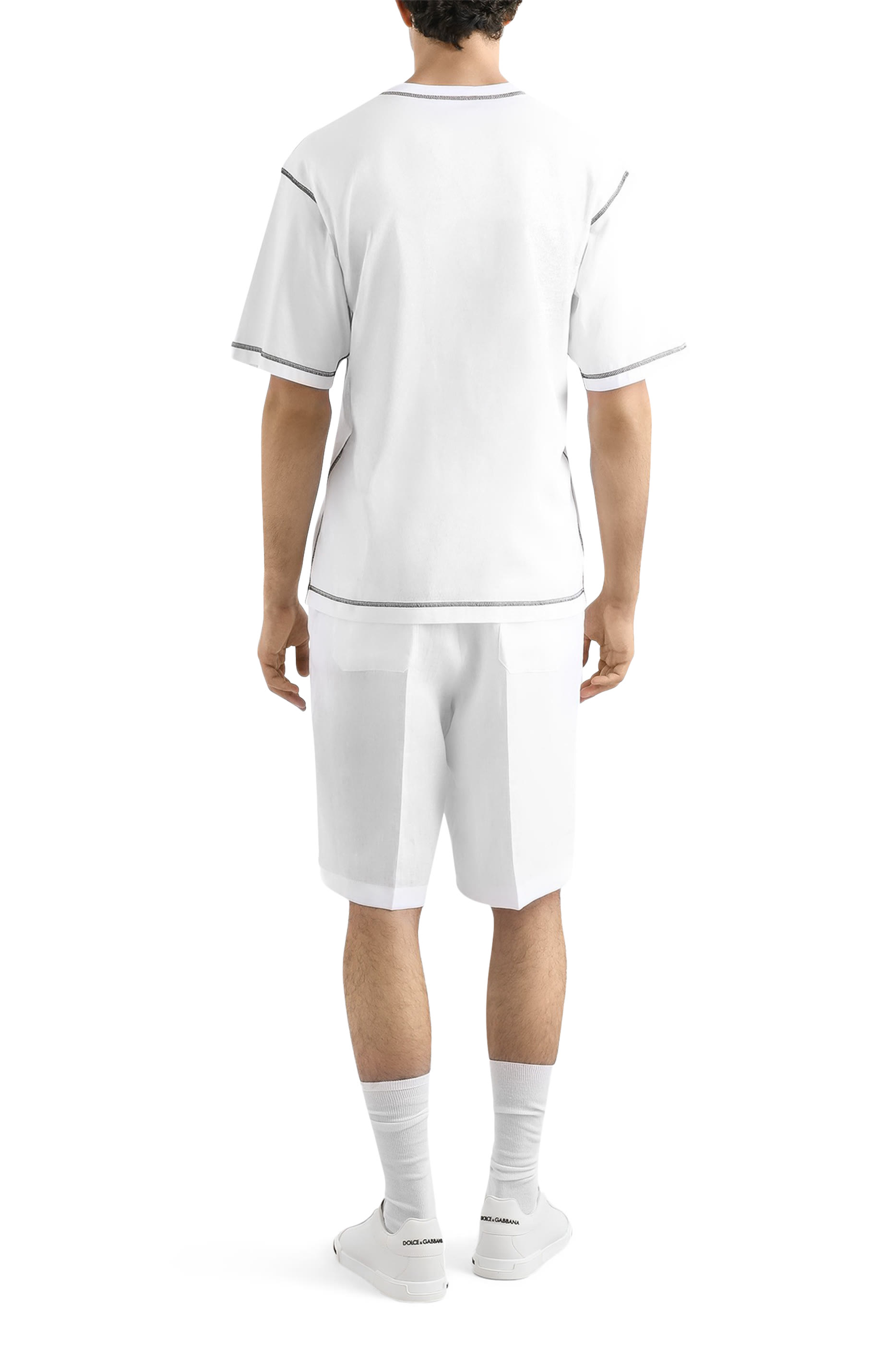 تيشيرت بطبعة شعار الماركة قطن