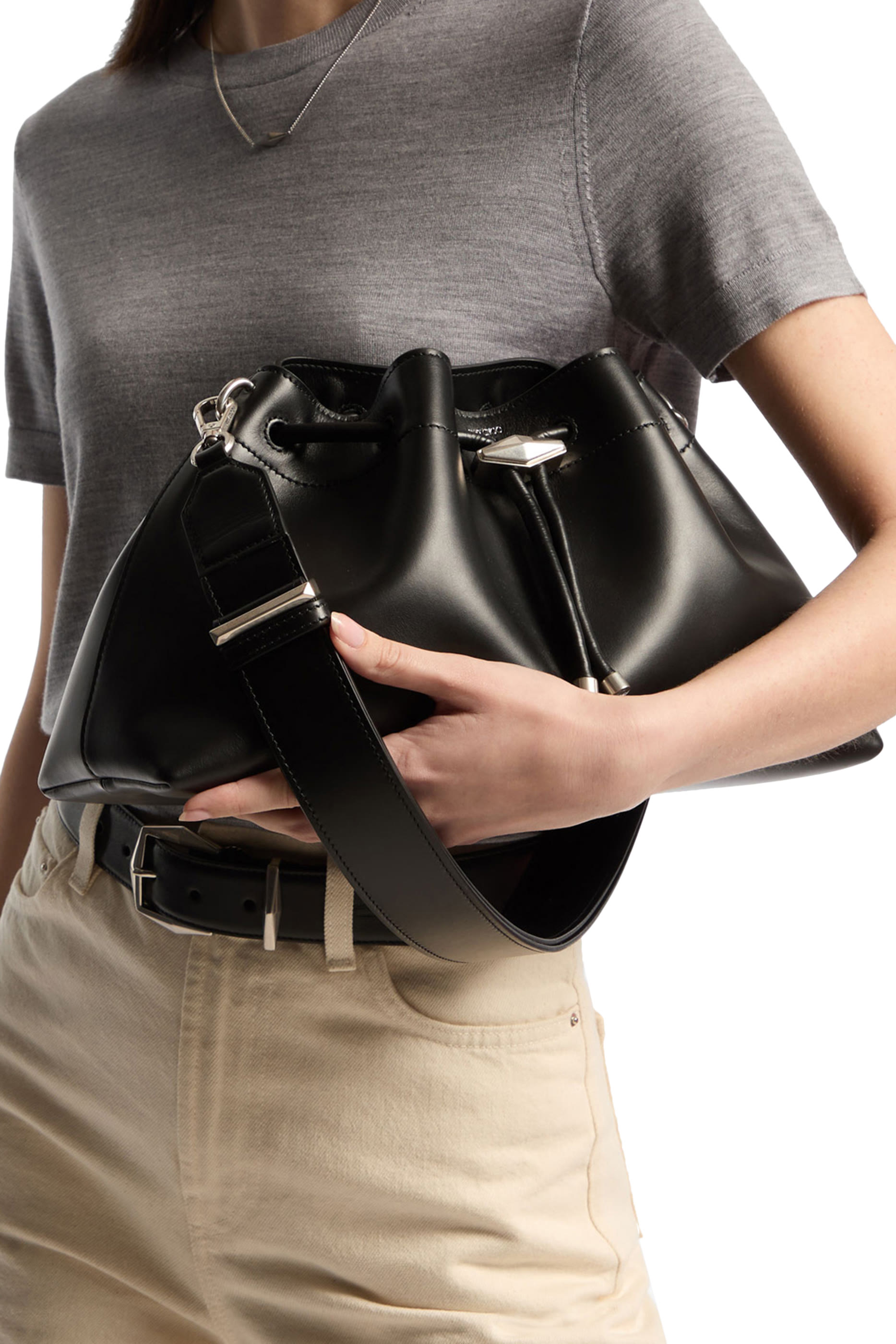 حقيبة كتف إم برباط تضييق جلد