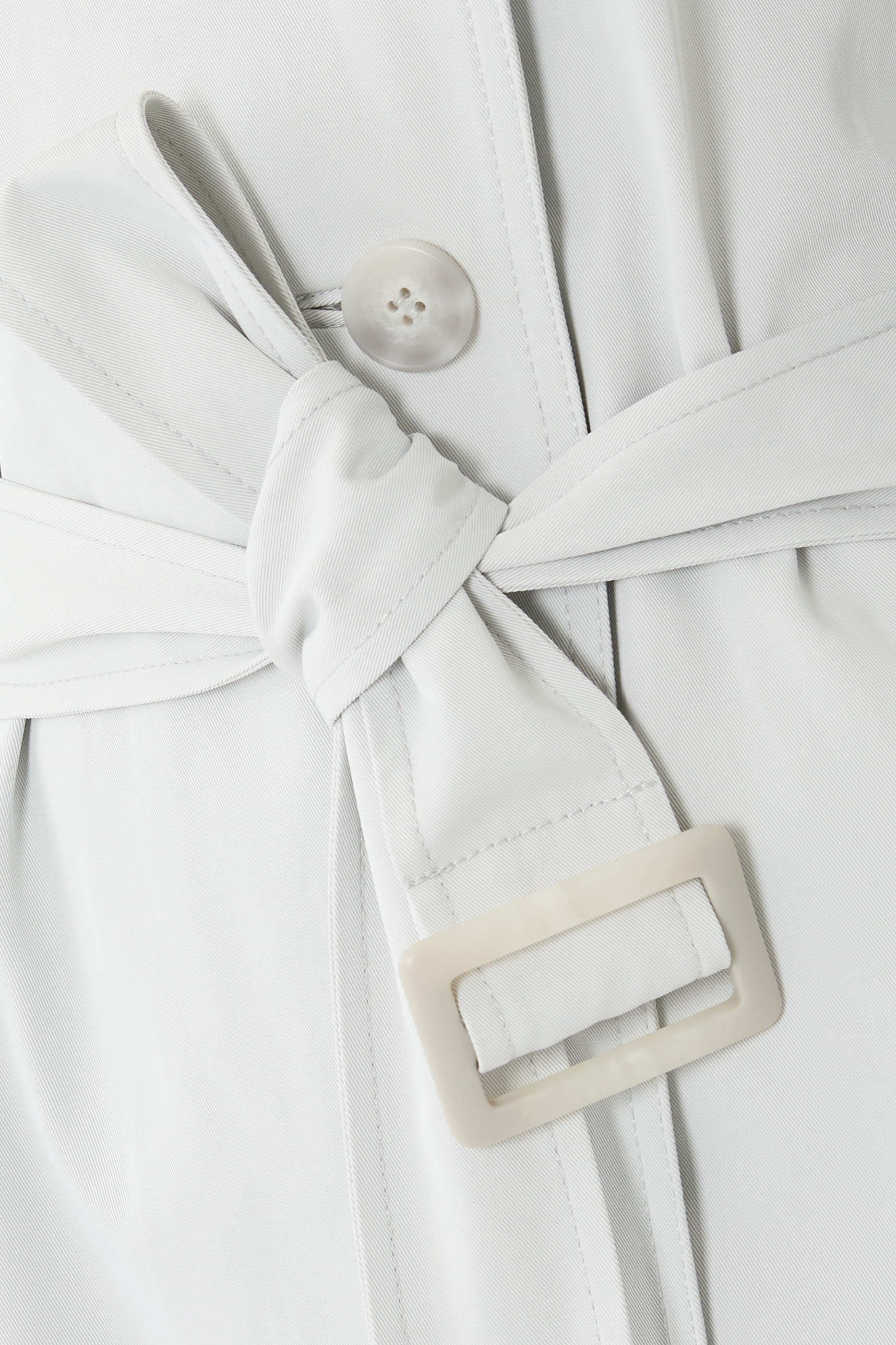 معطف ترنش قطعتين بحزام قطن معالج مقاوم للماء