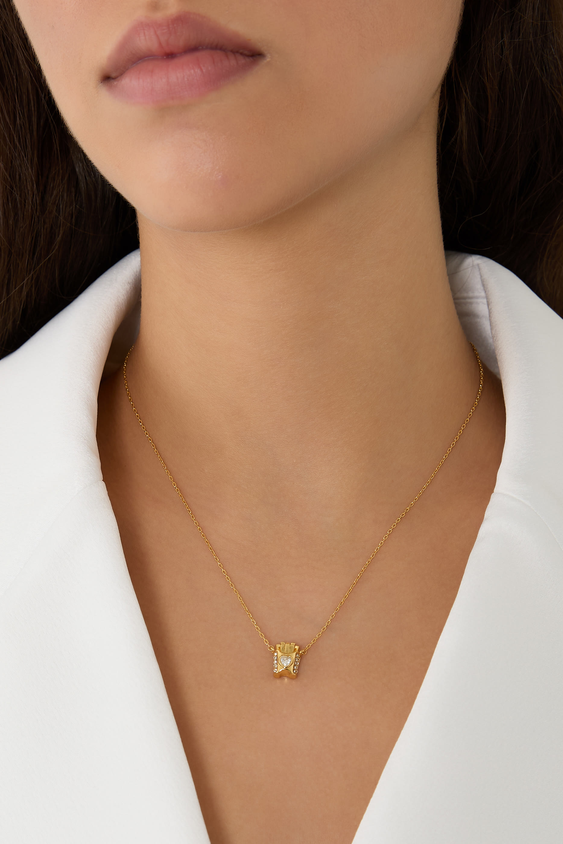 قلادة وات أ سنيك فرايز بدلاية مزينة بزجاج، نحاس