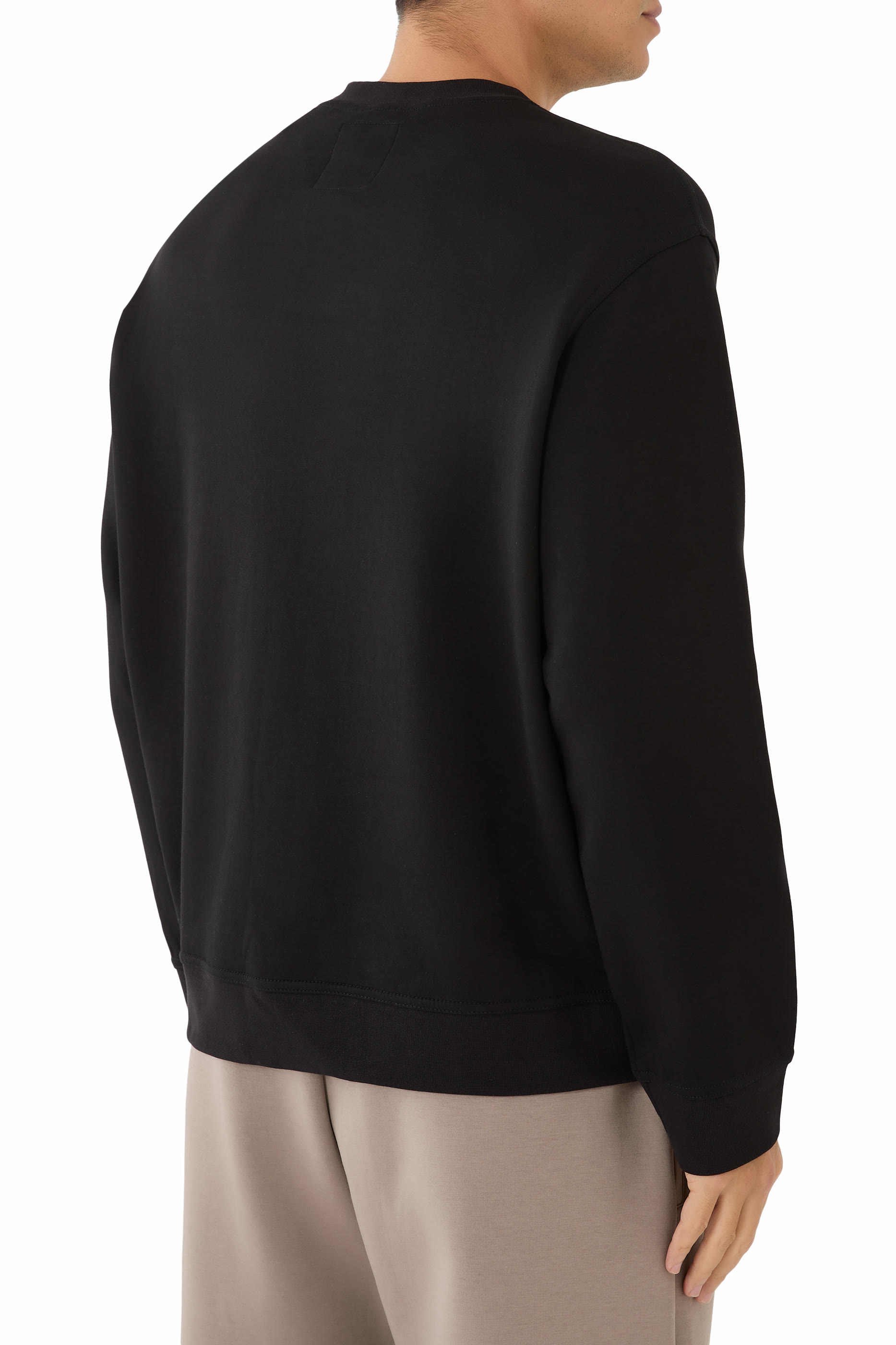 سويت شيرت بياقة ضيقة قطن