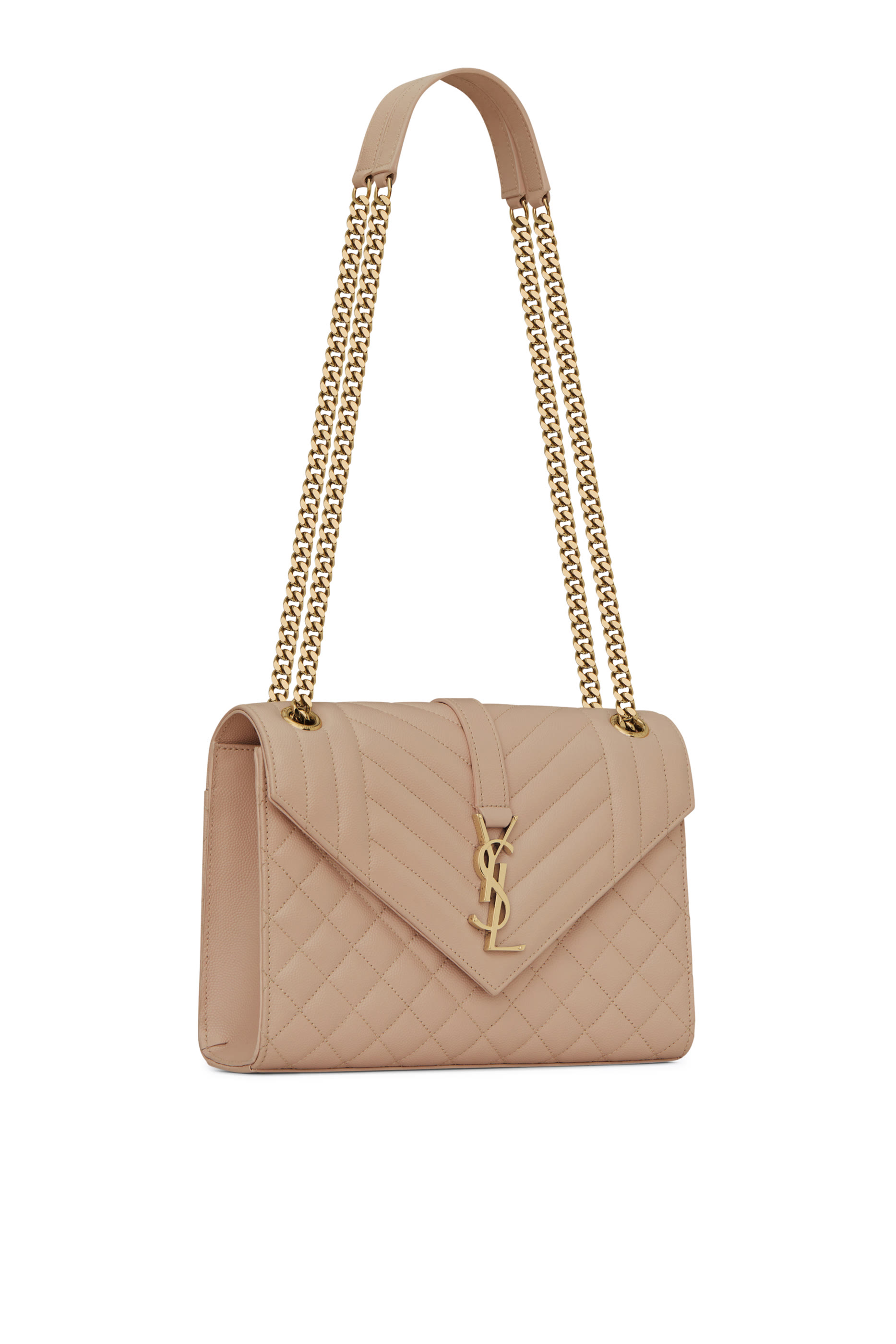 حقيبة متوسطة بتصميم ظرف جلد محفور غران دي بودريه وتصميم مبطن