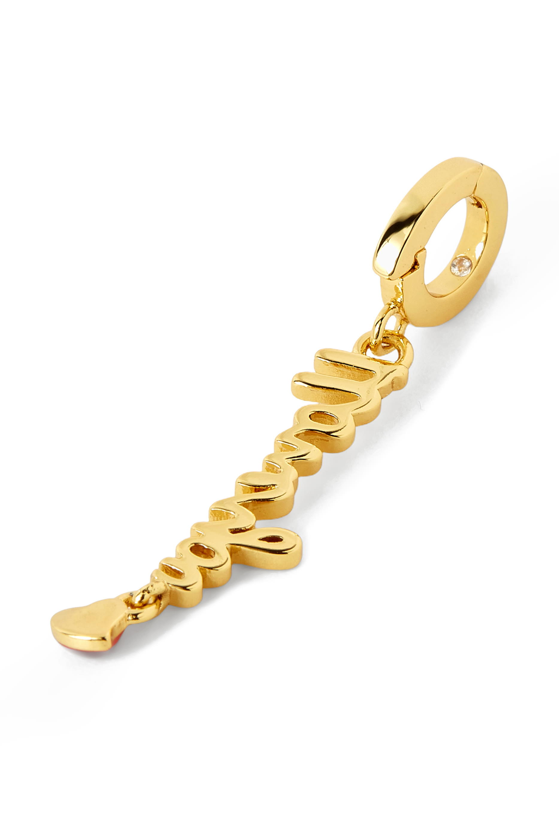 حلية آي لوف يو مزينة بمينا، معدن