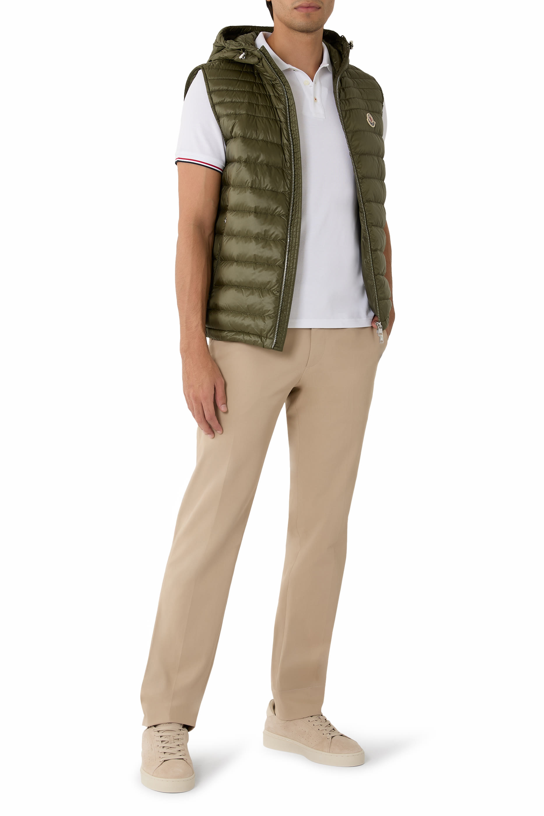 قميص بولو بحواف بثلاث ألوان قطن بيكيه