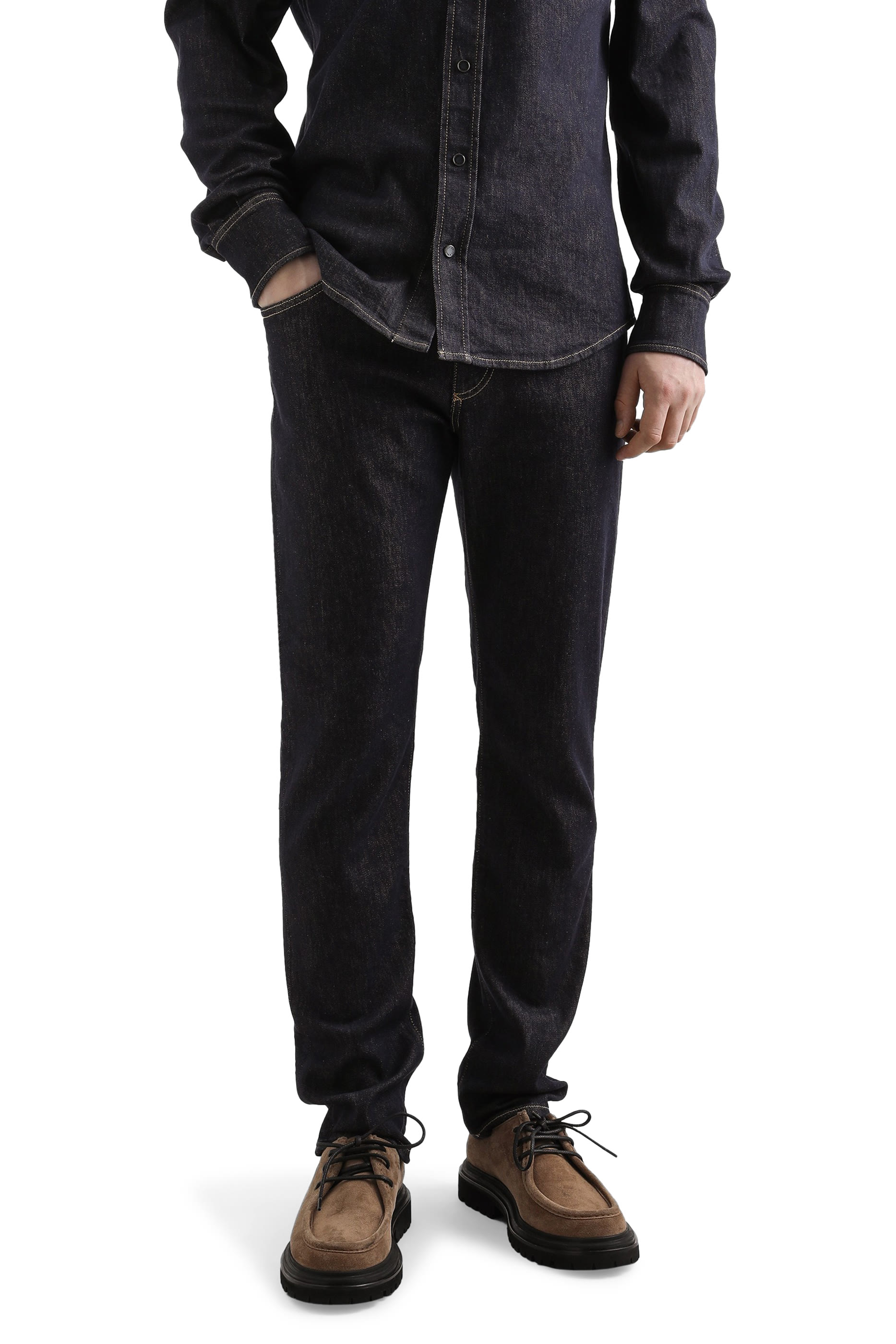 بنطال جينز بقصة ضيقة قطن مطاطي