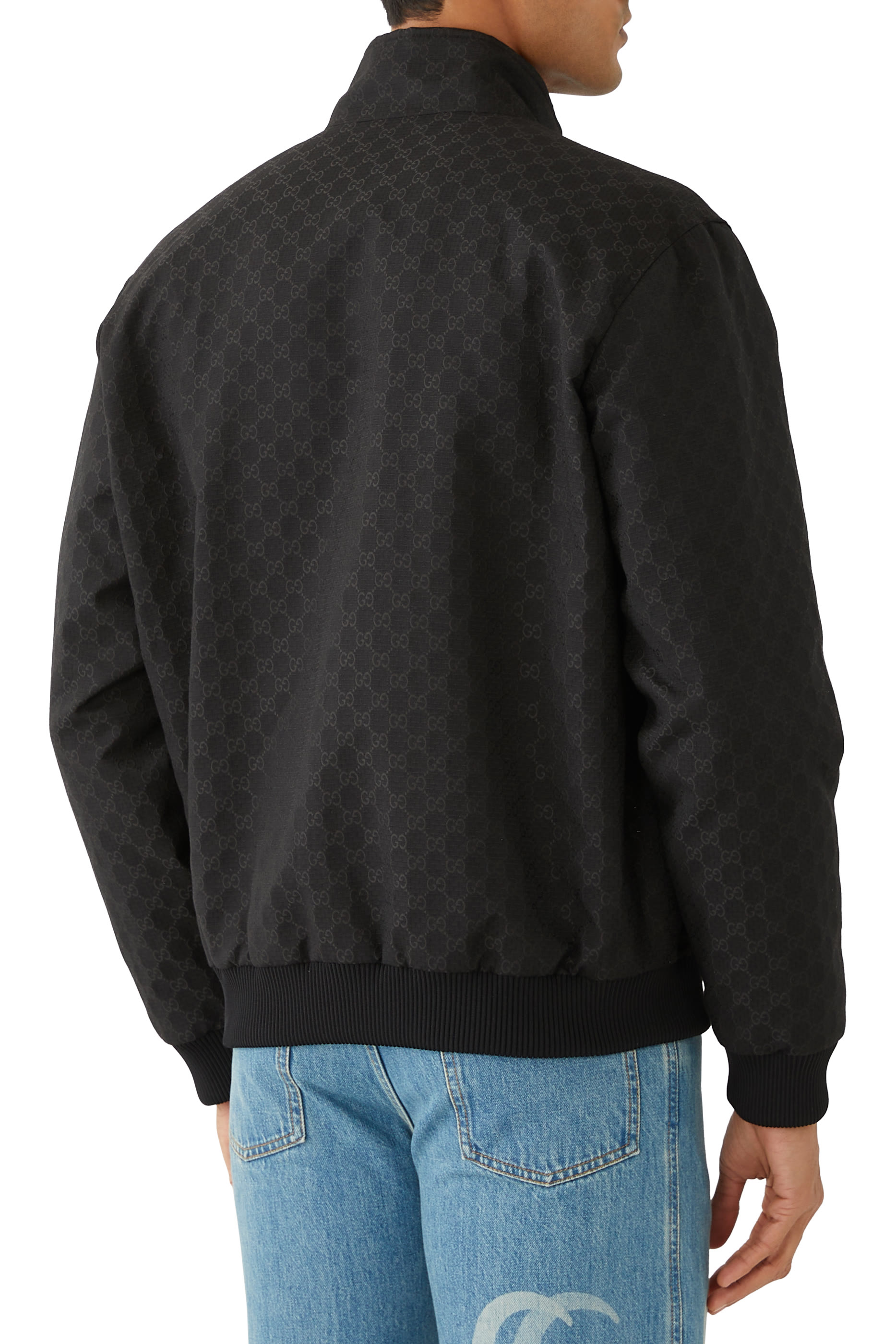 جاكيت قطن بشعار الماركة مزدوج