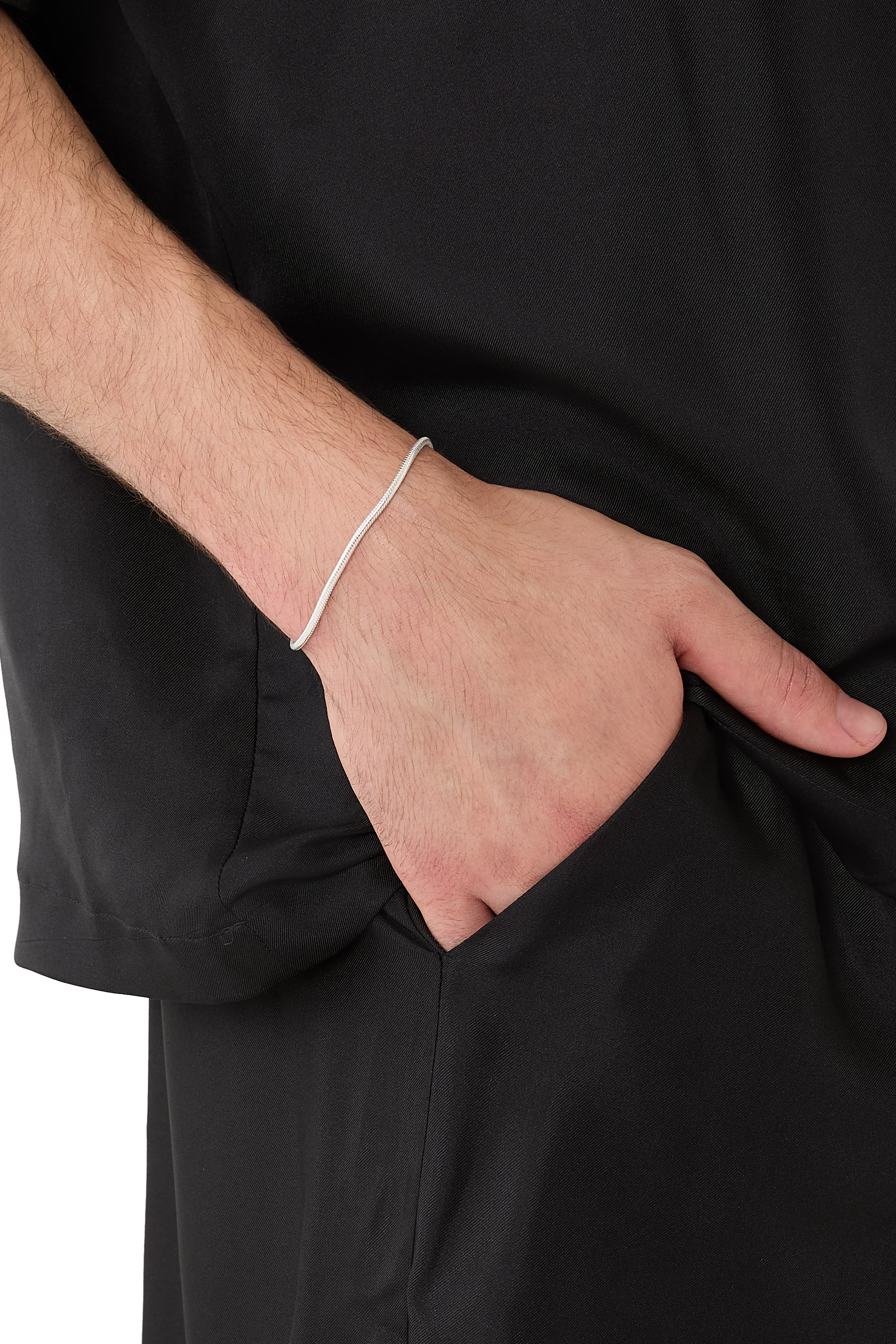 سوار سنيك بتصميم سلسلة، فضة إسترلينية