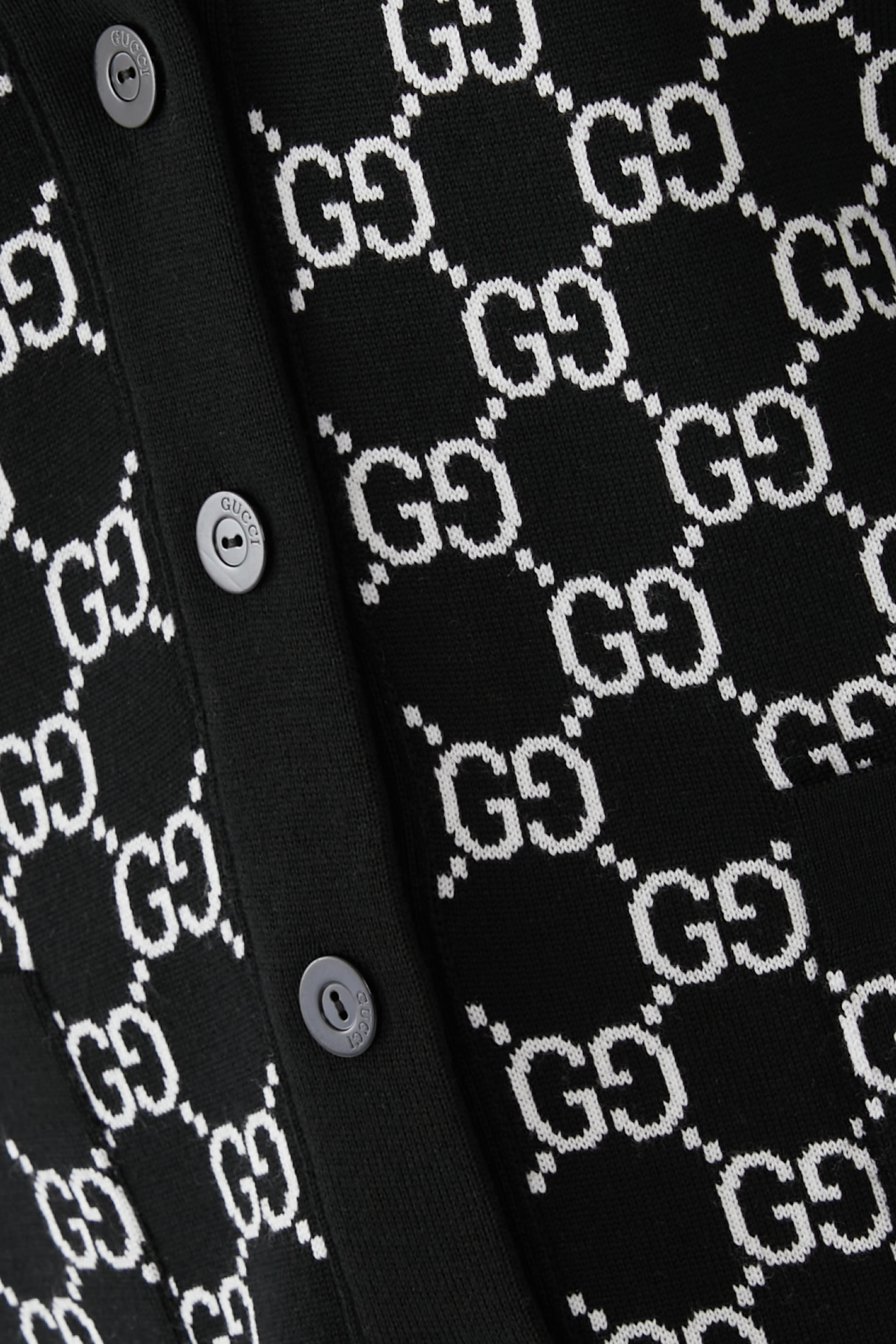 كارديجان بتصميم وجهين ونقشة حرفي شعار الماركة صوف جاكار