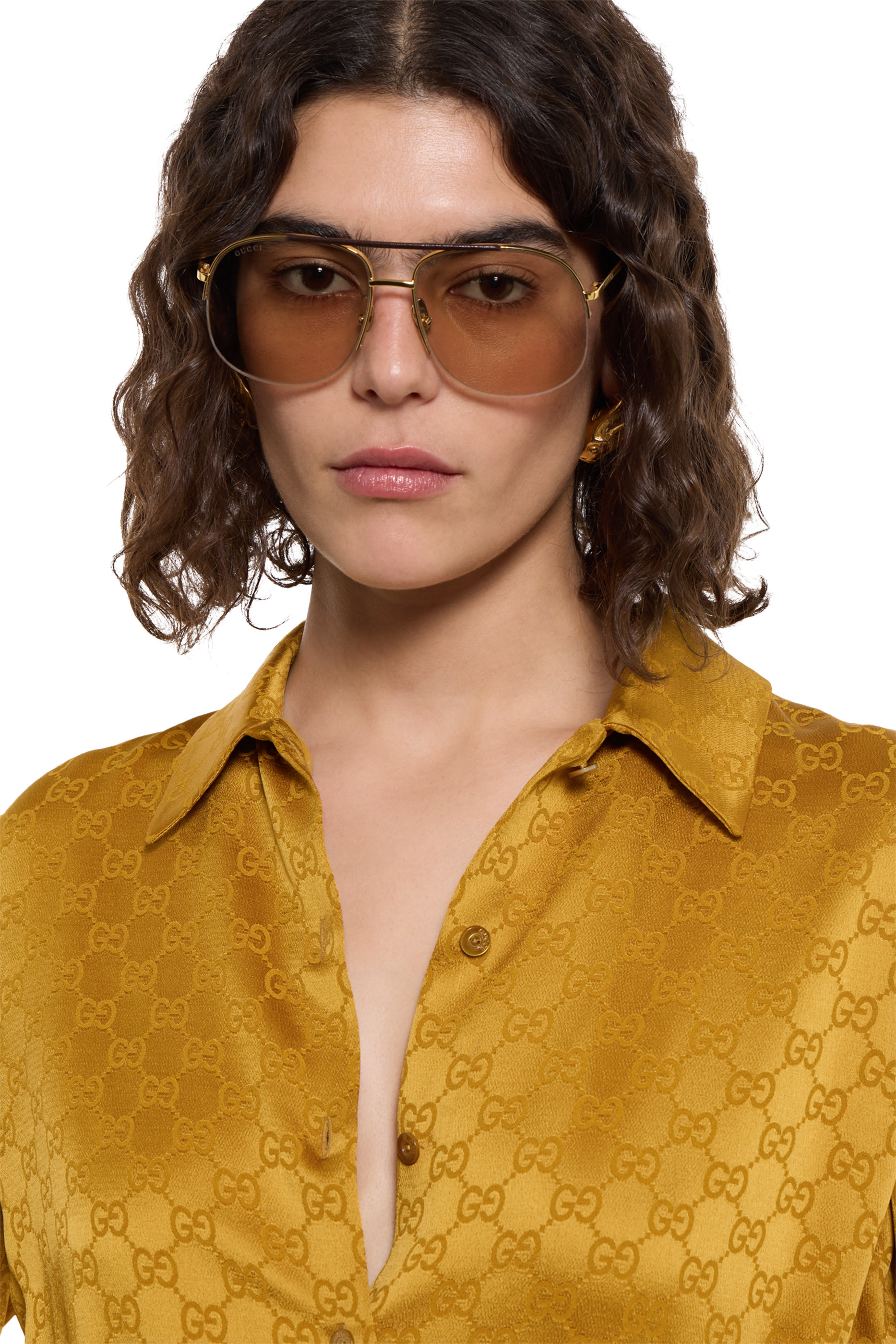 فستان بشعار الماركة أسيتات جاكار