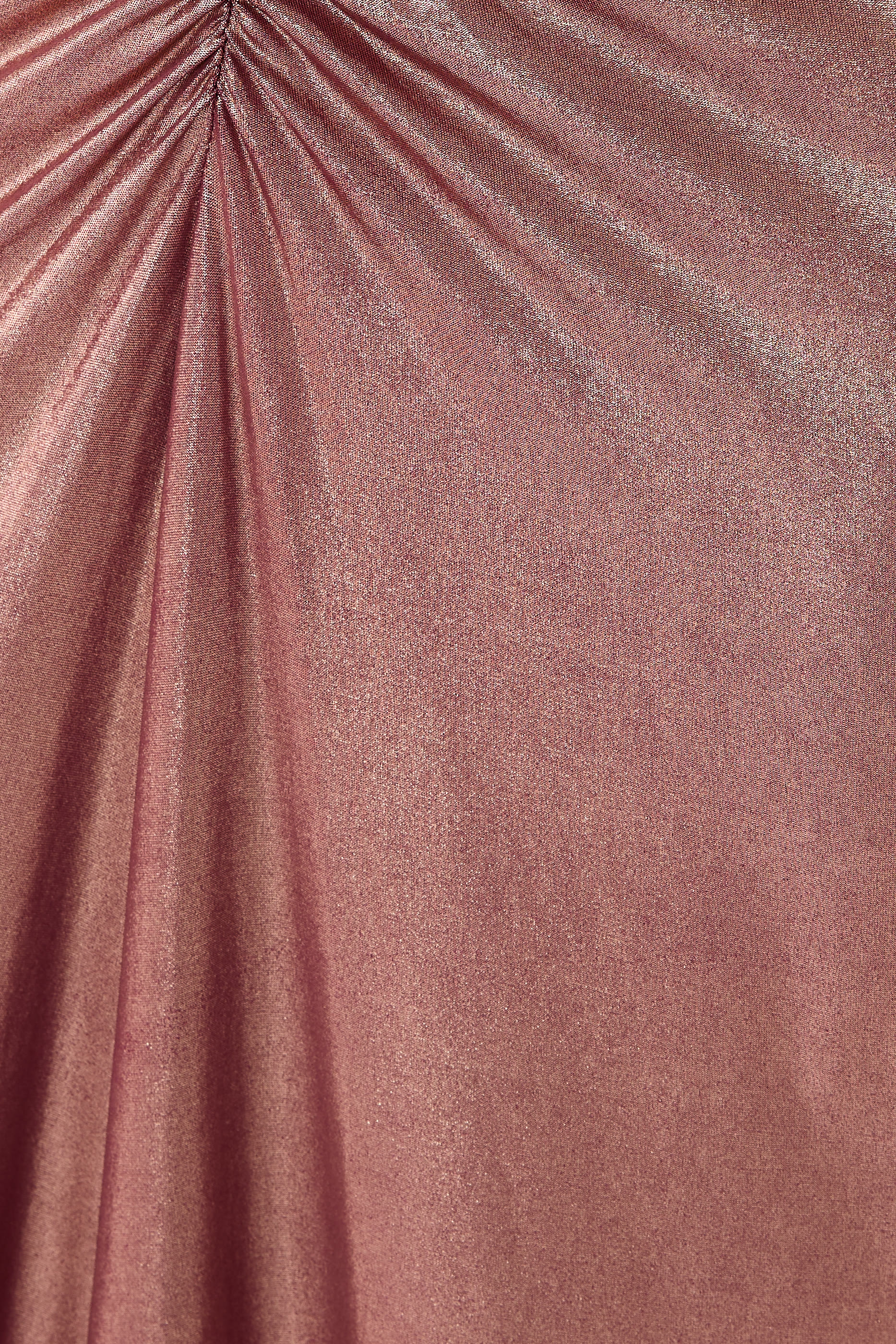 Coated Jersey Ruched Maxi Skirt