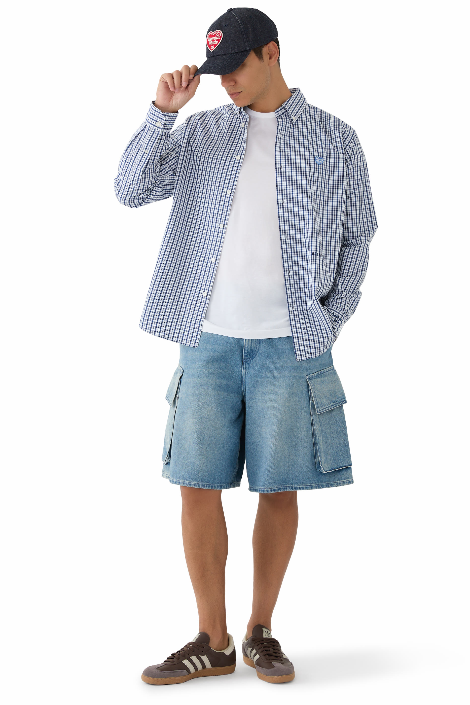 قميص بي دي بنقشة مربعات