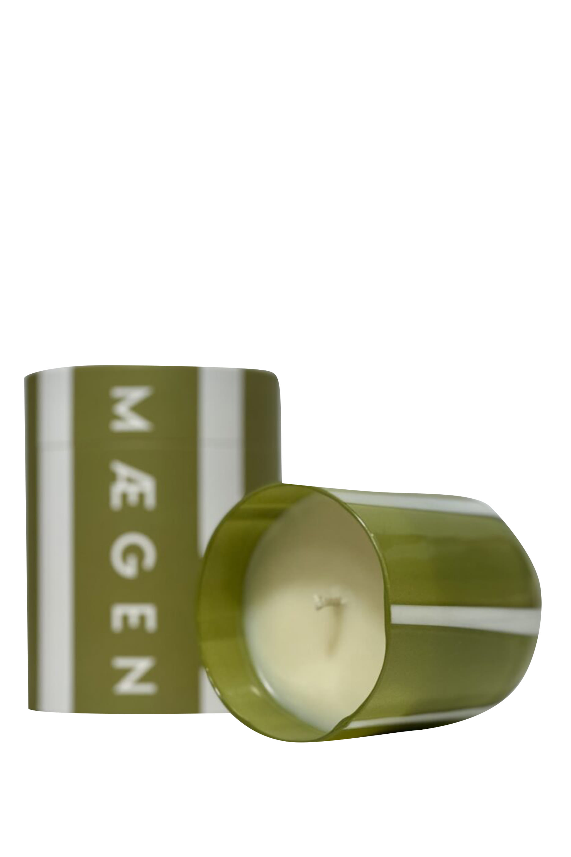 شمعة أتينا بنقشة مخططة - فريش أوليف اند ليمون