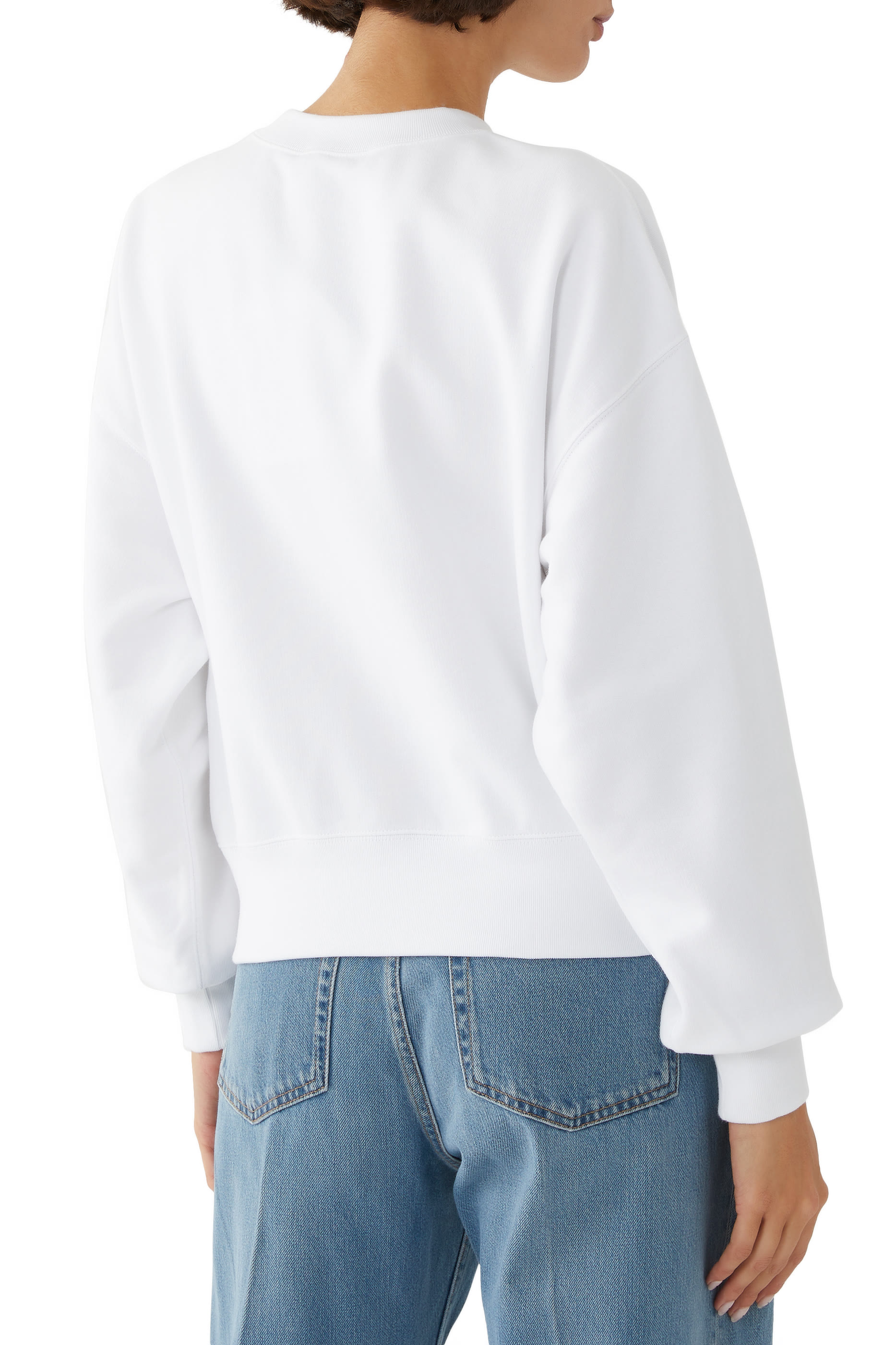 سويت شيرت بنقشة شعار الماركة قطن جيرسيه