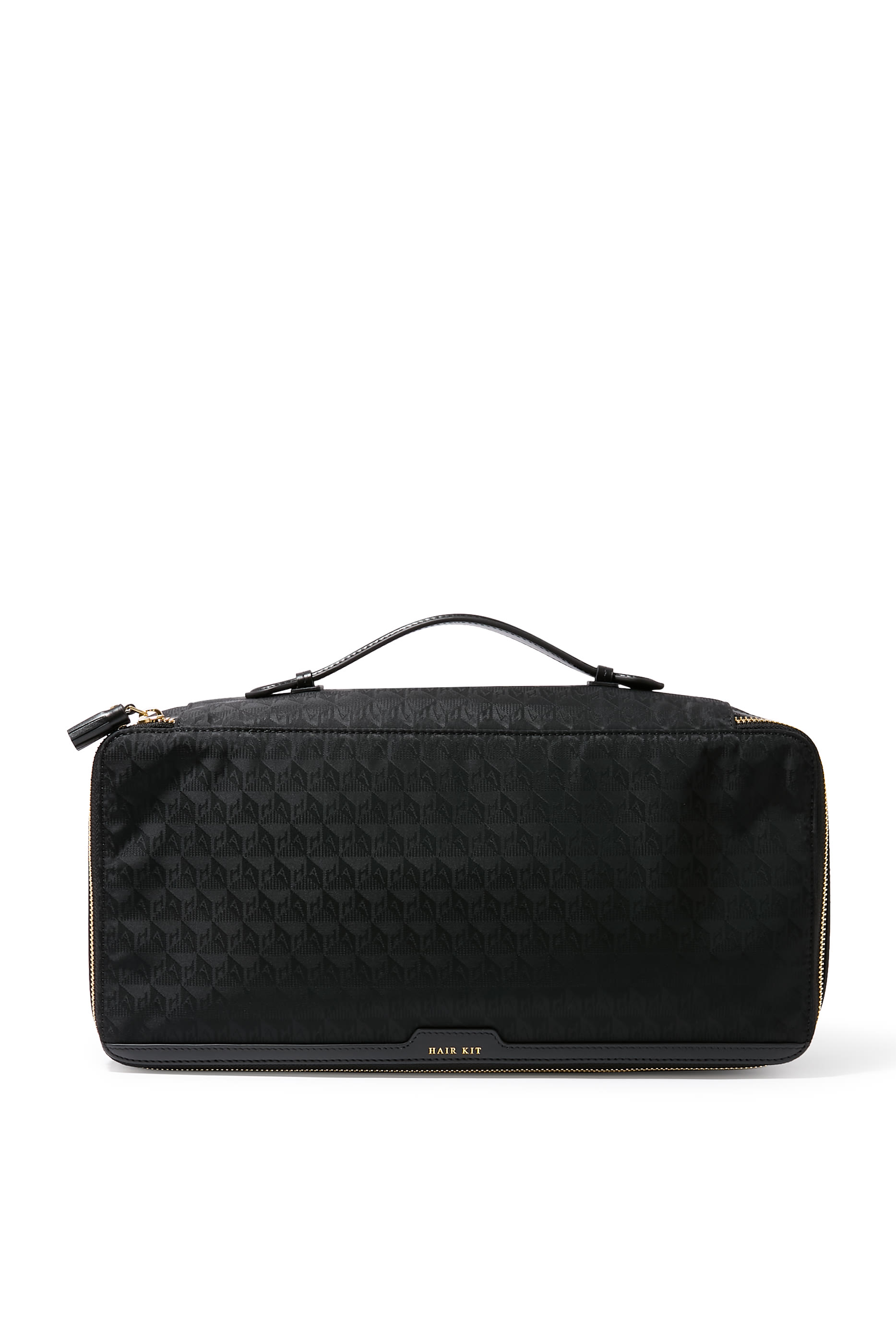 حقيبة مستلزمات شعر صغيرة للسفر بشعار الماركة