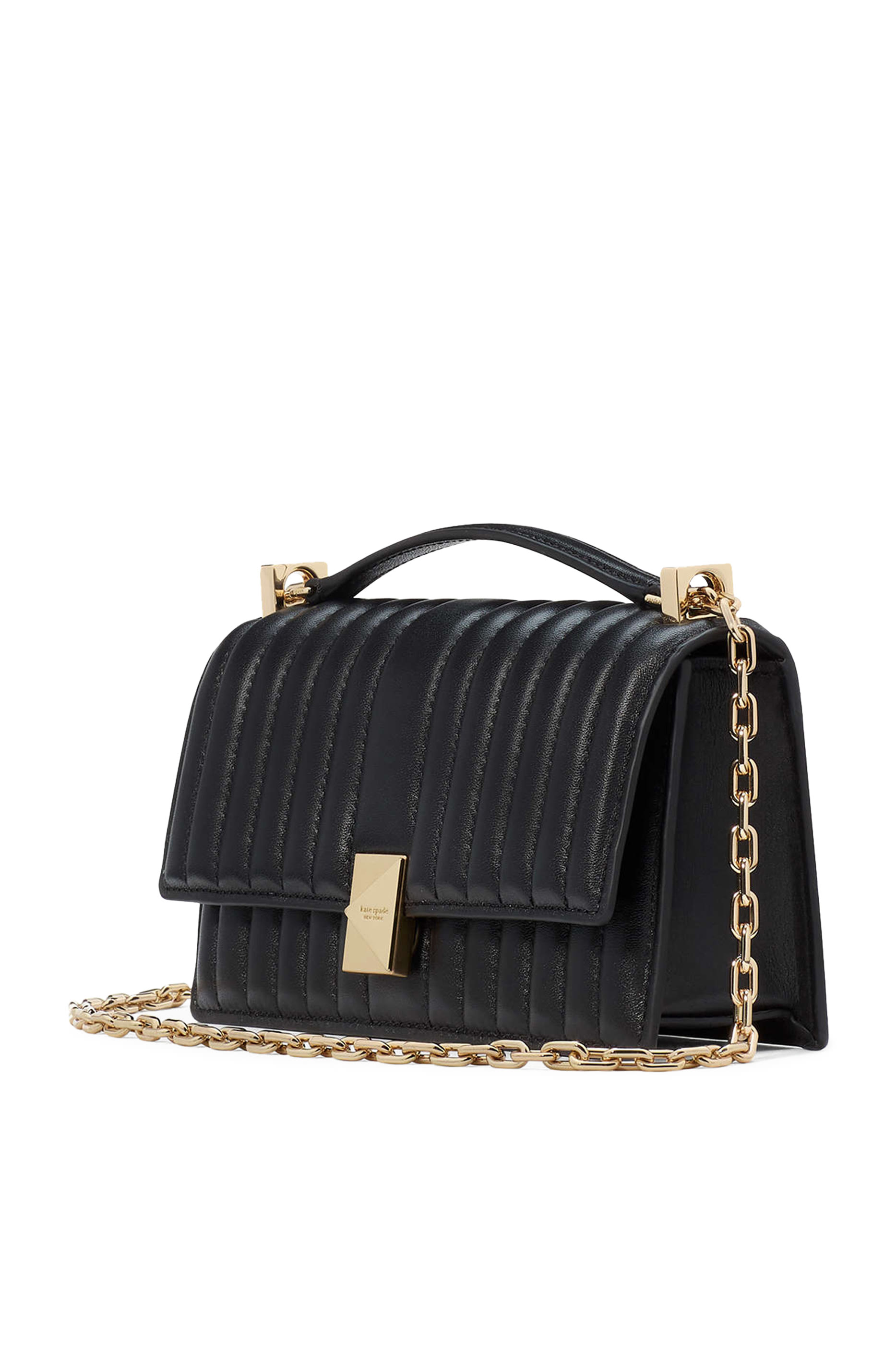 حقيبة كروس بودي ديكو صغيرة بغطاء قلاب وسلسلة جلد مبطن