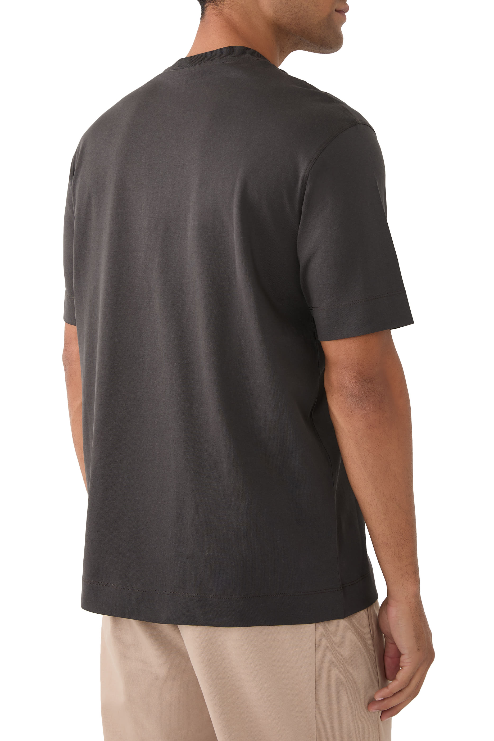 تيشيرت بشعار الماركة قطن