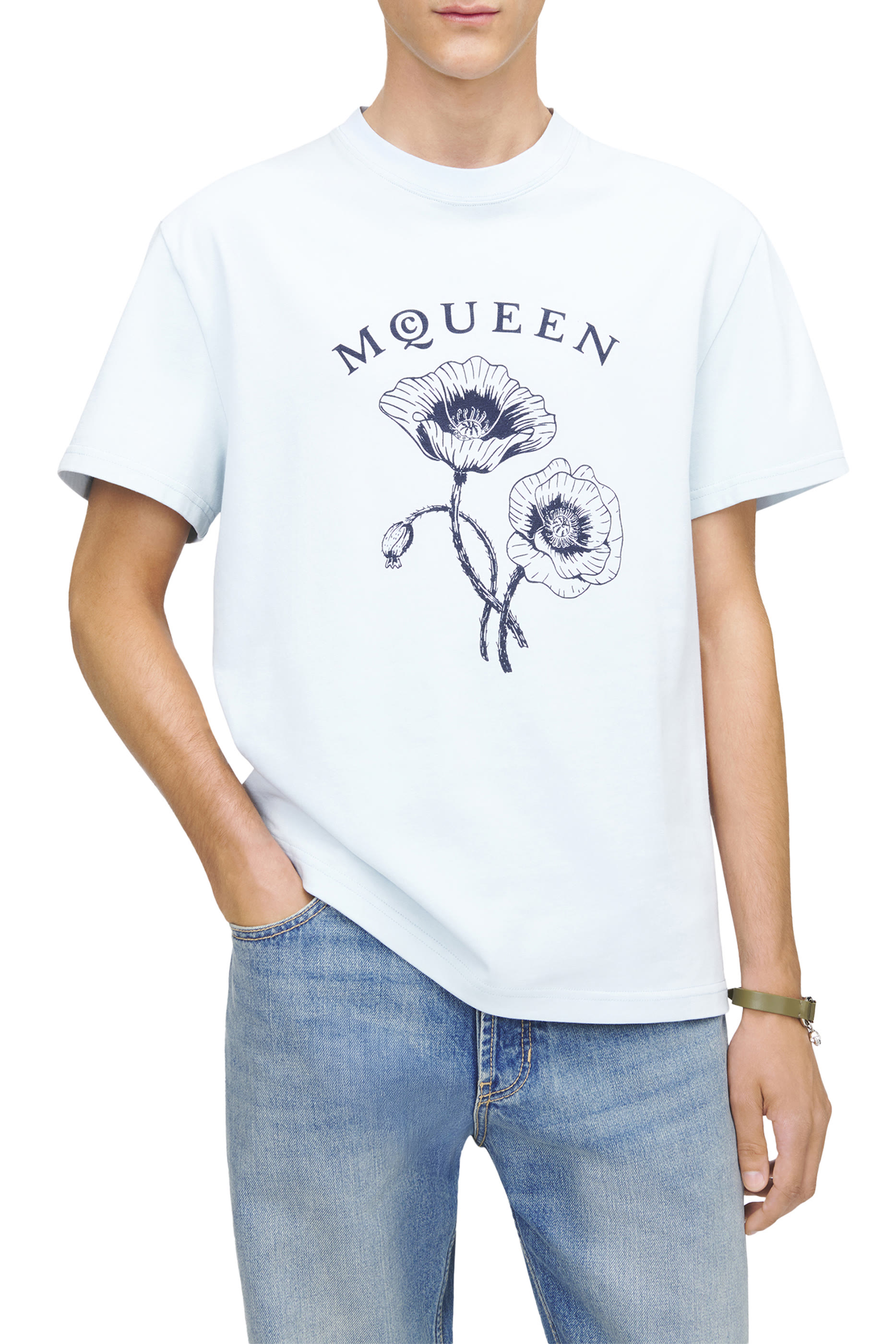 تيشيرت بنقشة زهرة الخشخاش