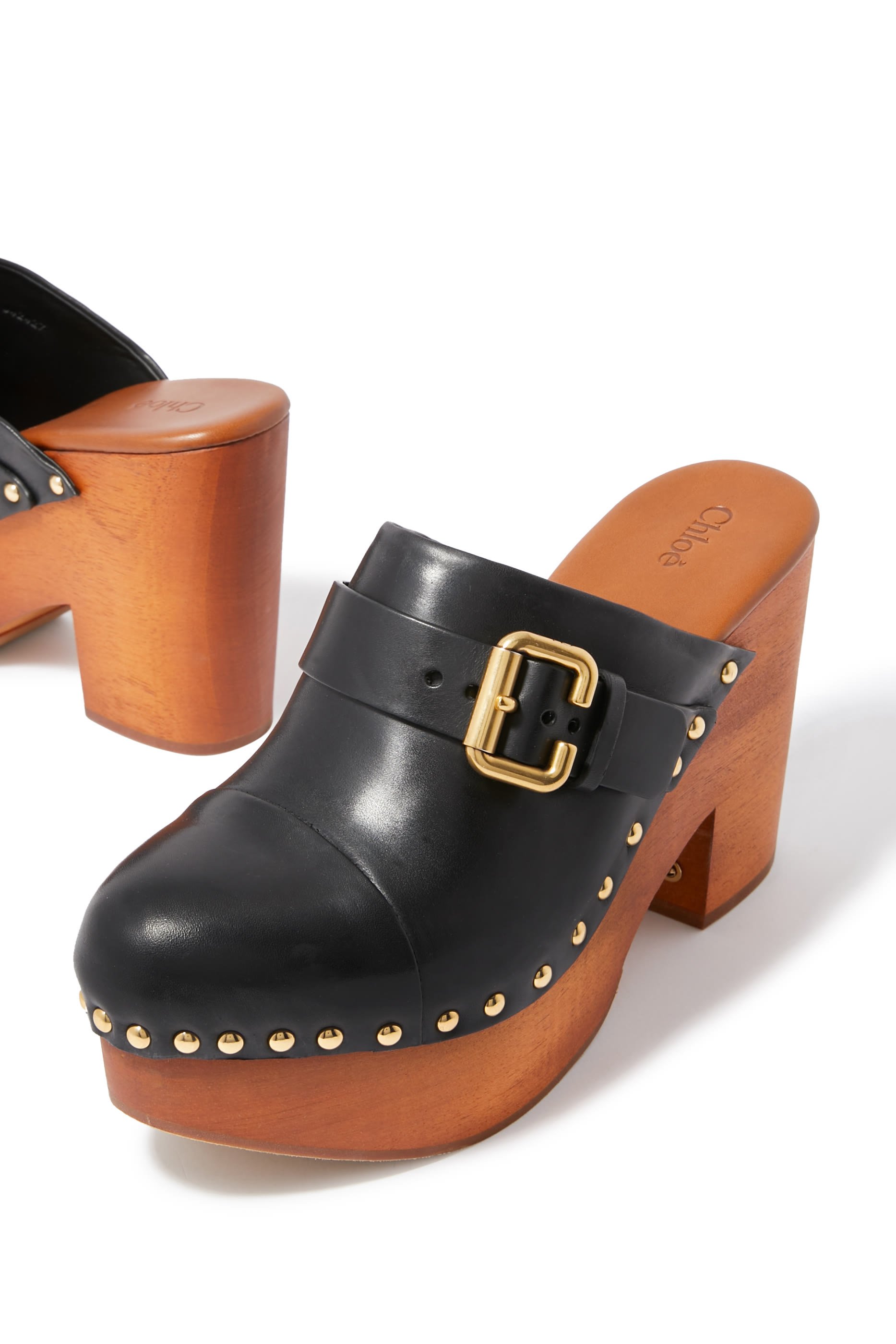 حذاء جينيت مفتوح من الخلف بكعب ويدج