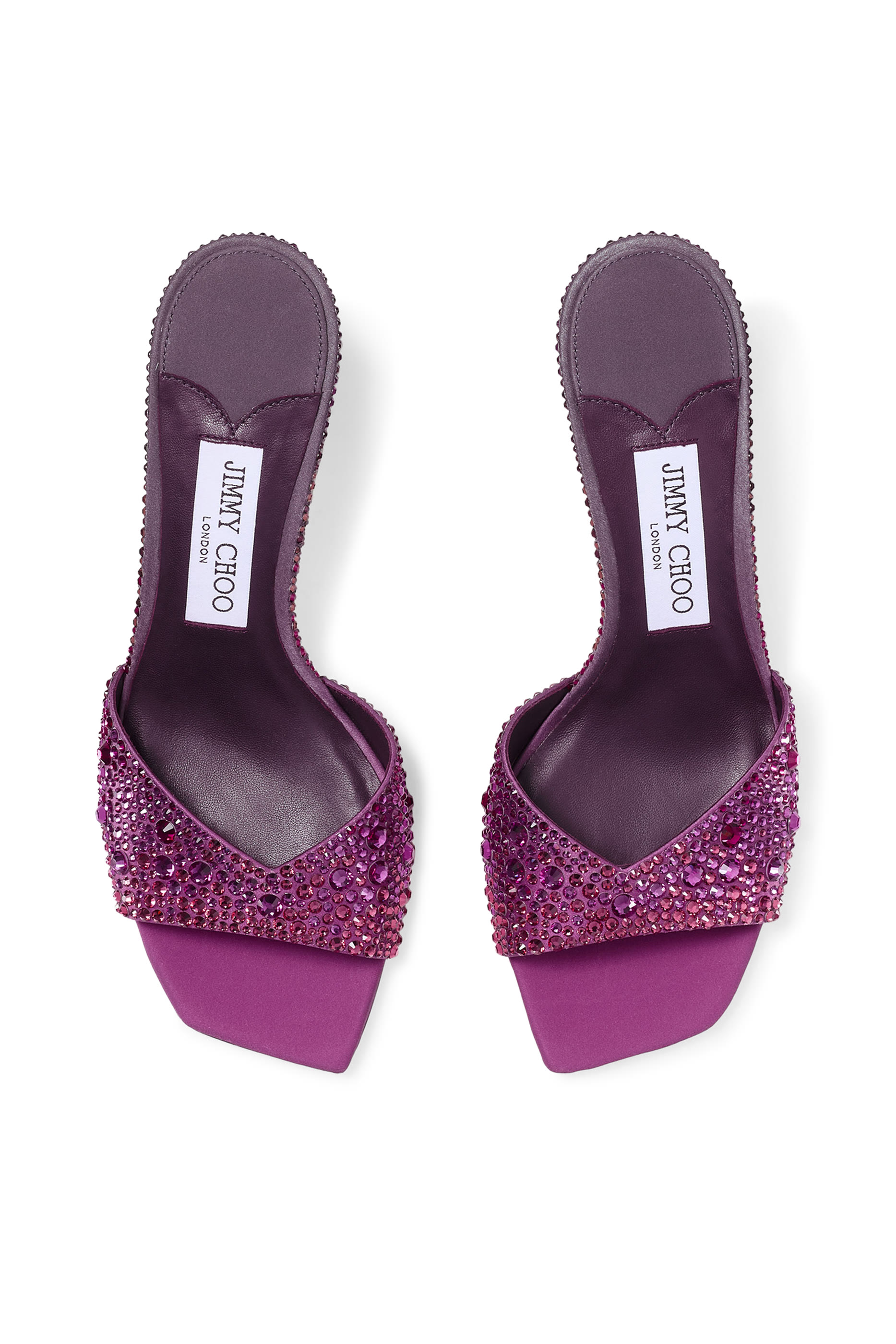 حذاء سكاي 70 مفتوح من الخلف بكريستال