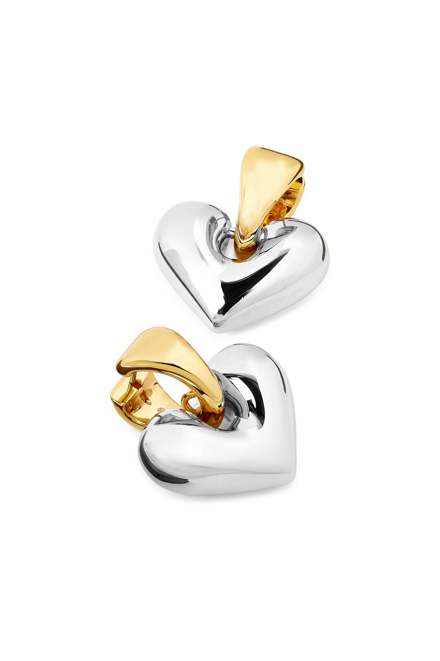 أقراط هاجي ستيتمنت متدلية منحوتة بالشكل البستوني، مشابك من فولاذ صحي