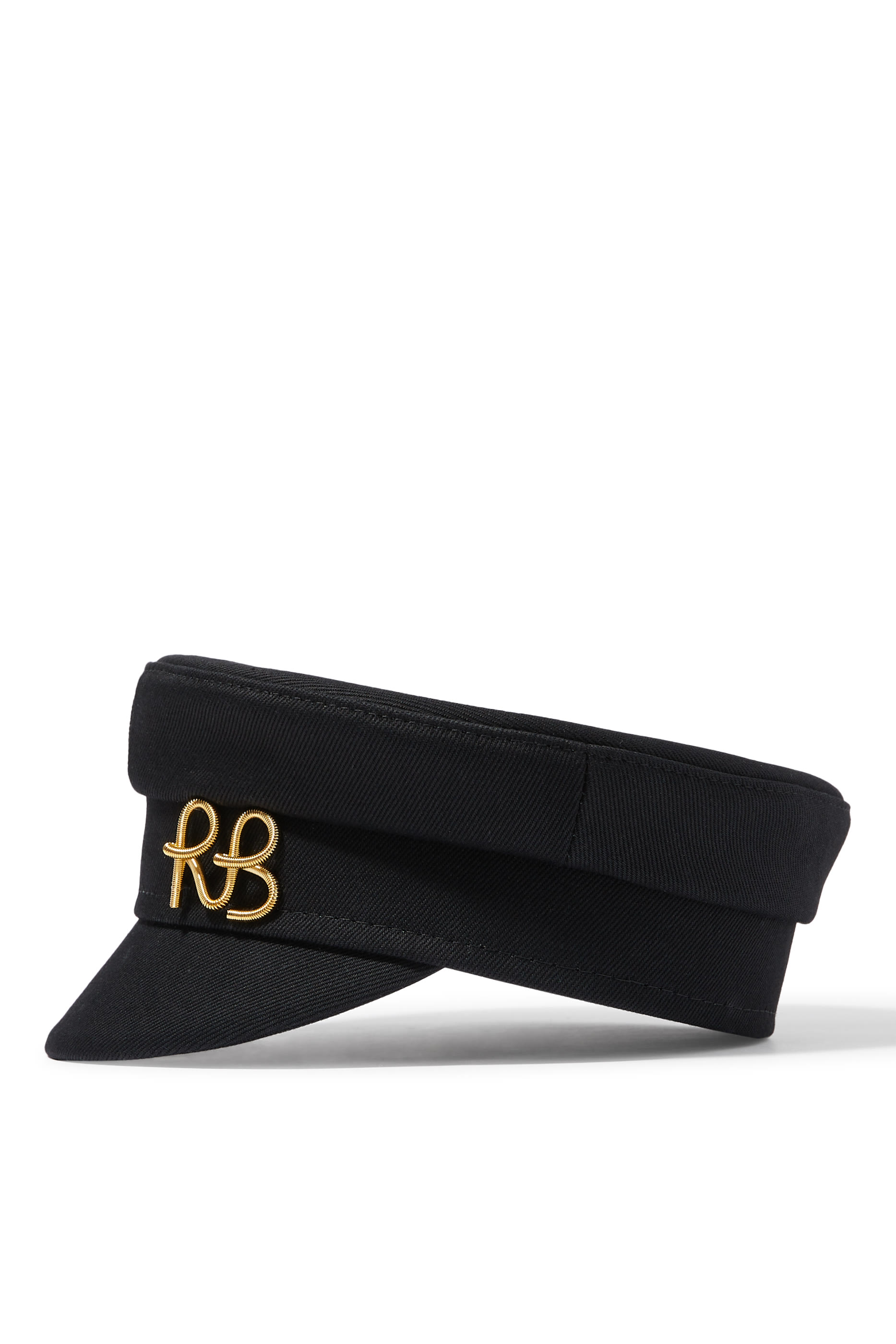 قبعة بايكر بوي مزينة بحرفي شعار الماركة قطن