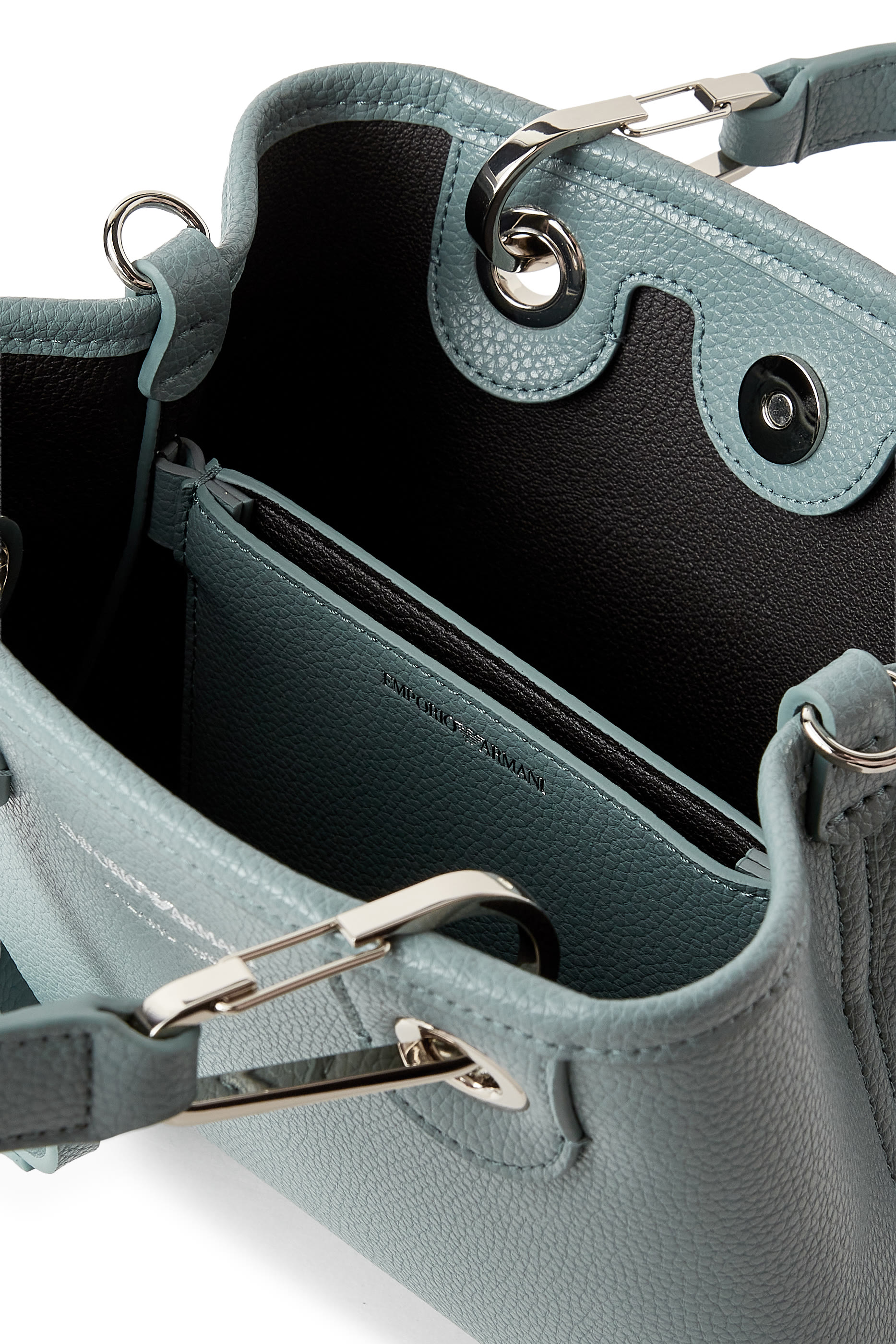 حقيبة يد صغيرة بنقشة شعار الماركة