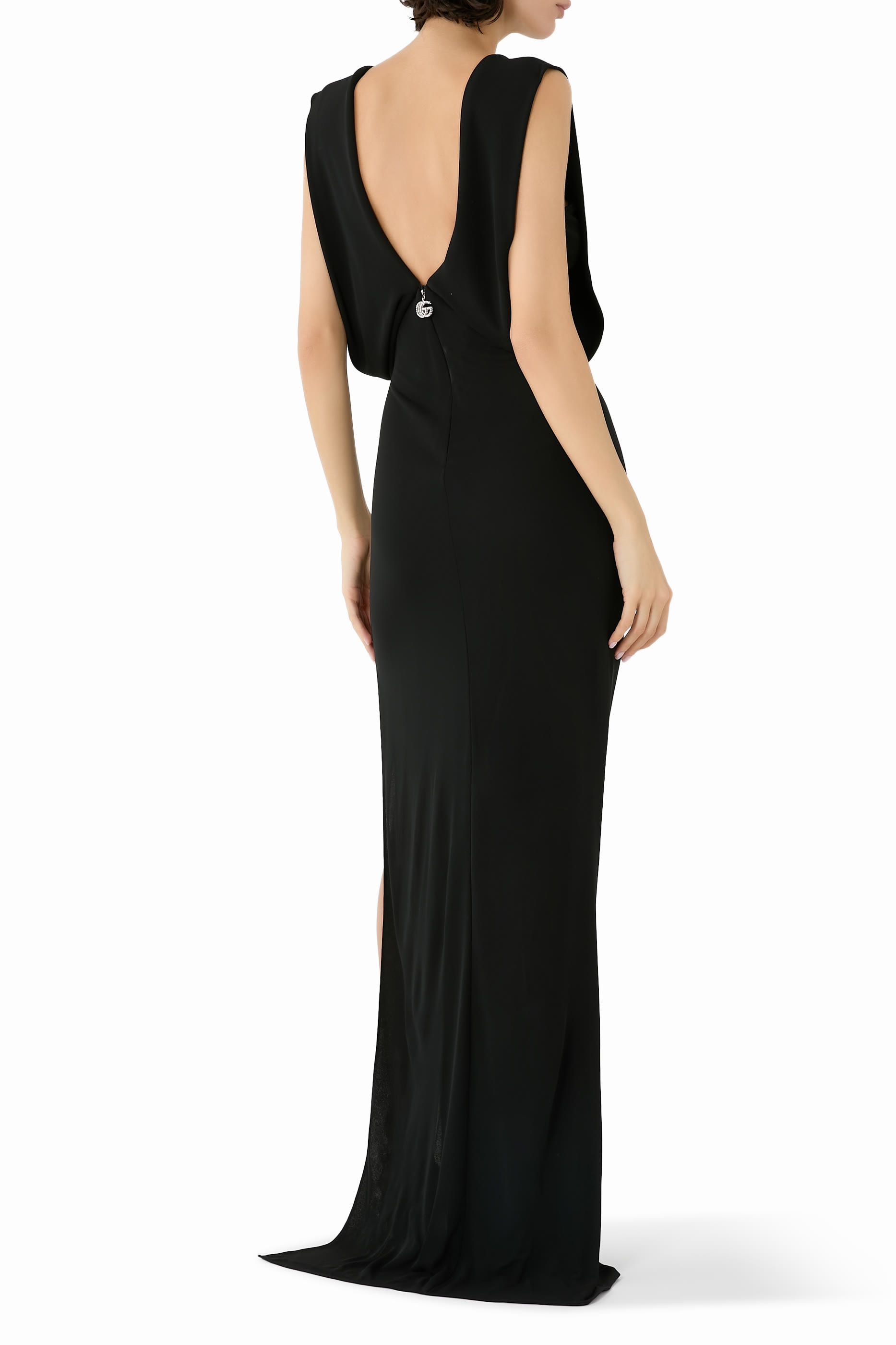 فستان بلا أكمام كريب جريسيه