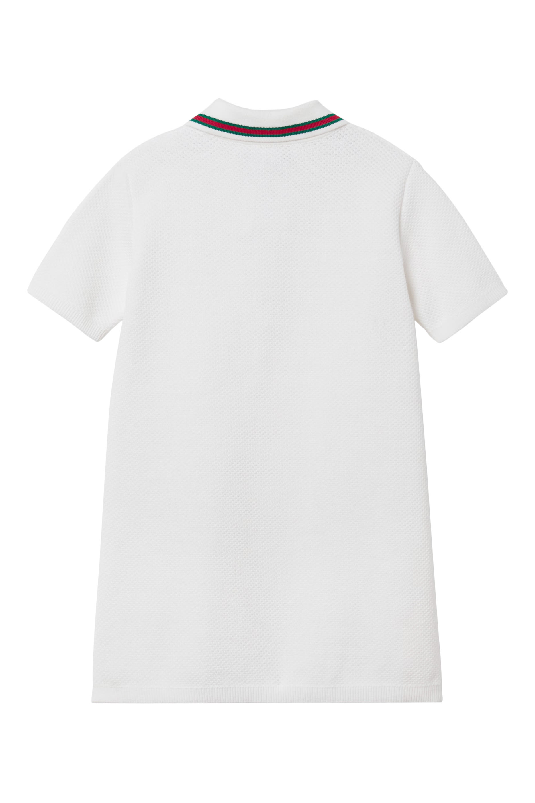 فستان بولو قطن بتطريز للأطفال