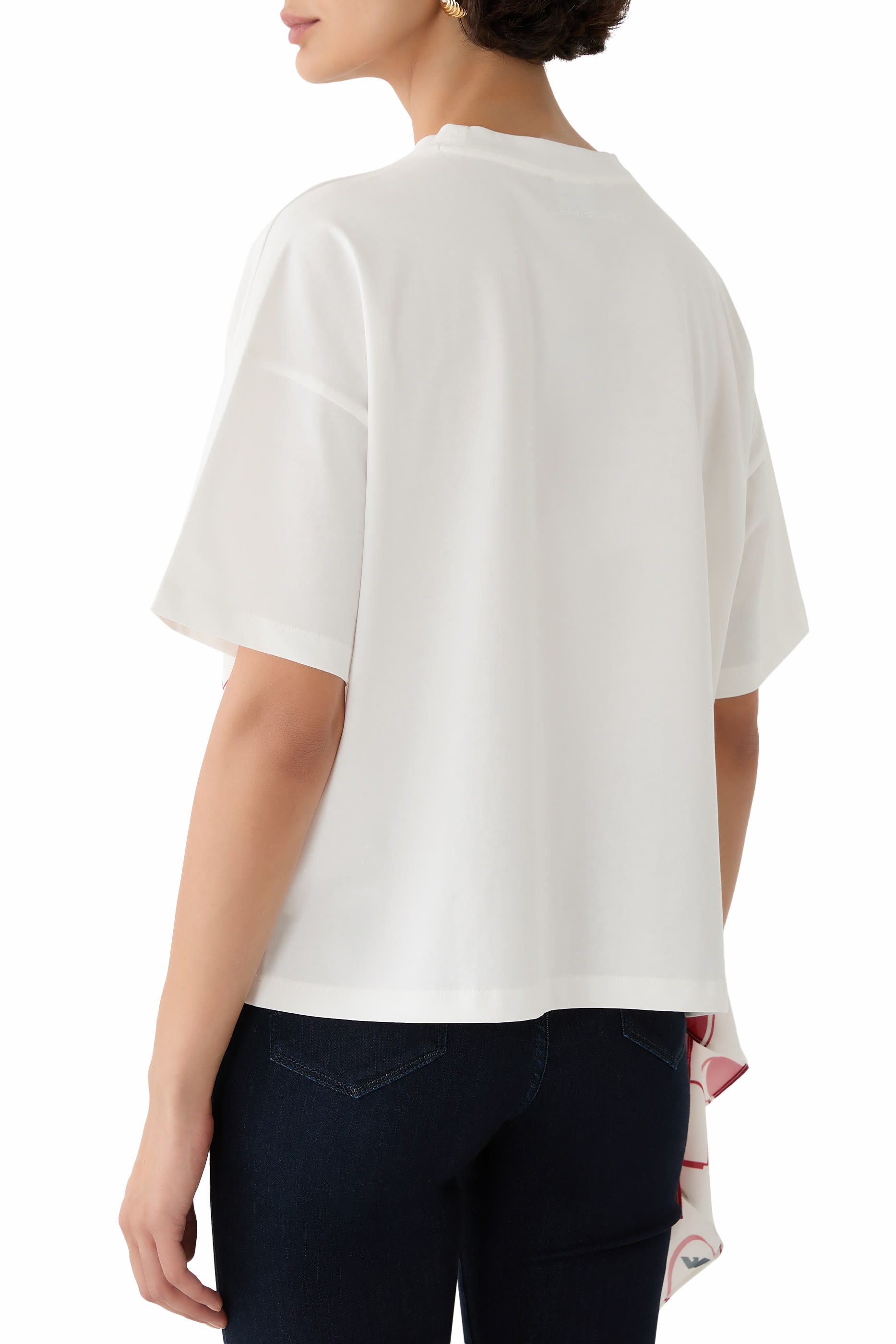 تيشيرت مجموعة عيد الحب مزين بتفاصيل ساتان جيرسيه أي اس في