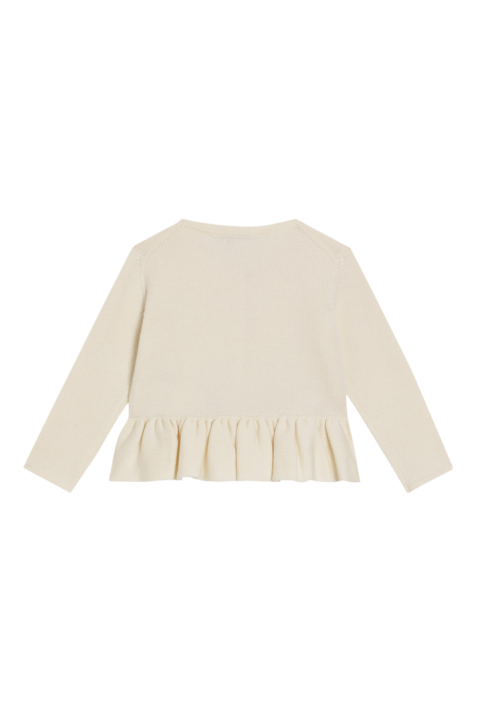 كارديغان مطرز بشعار الماركة صوف للأطفال