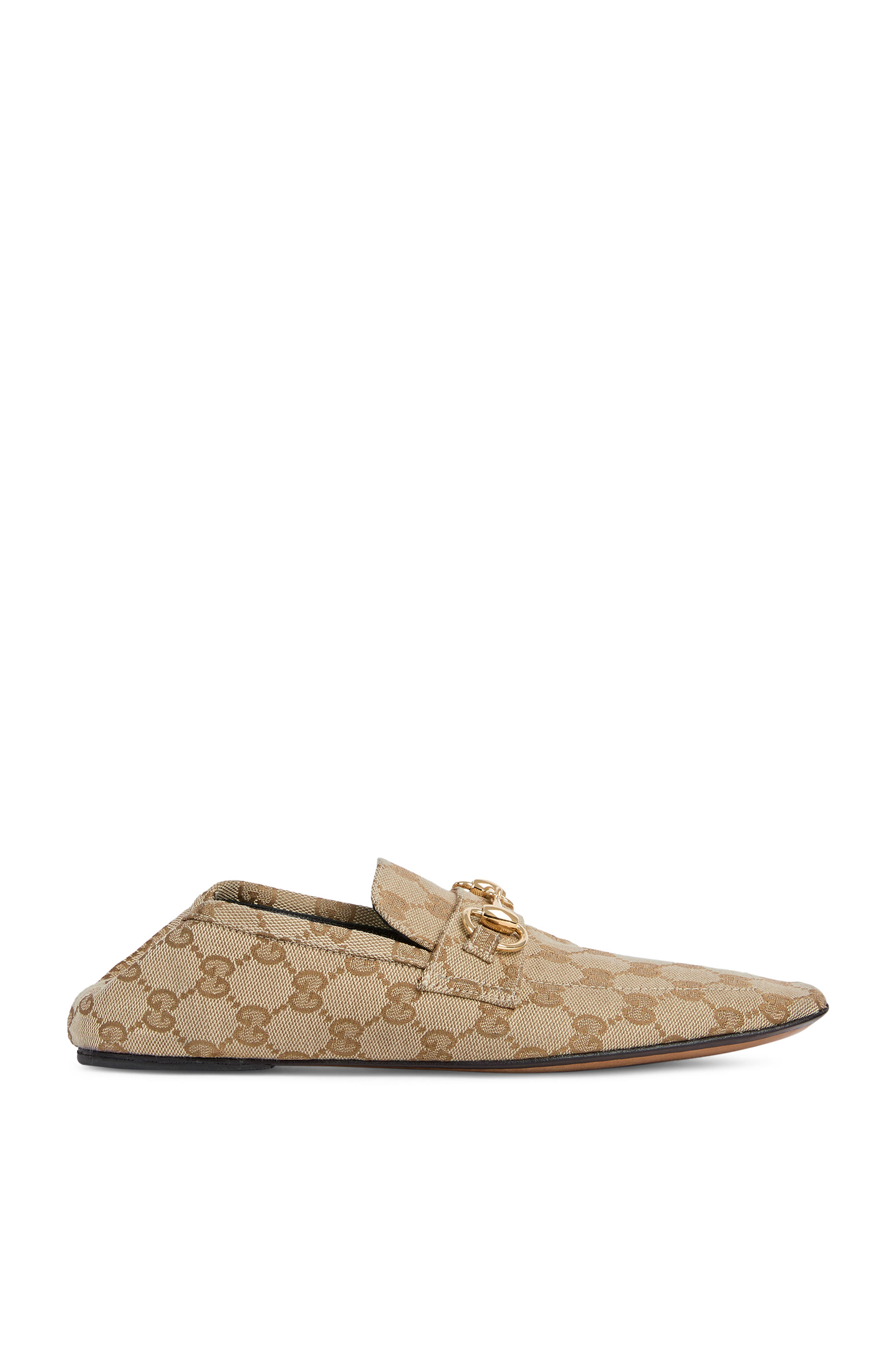 حذاء سهل الارتداء بنقشة حرفي شعار الماركة وحلية لجام الحصان