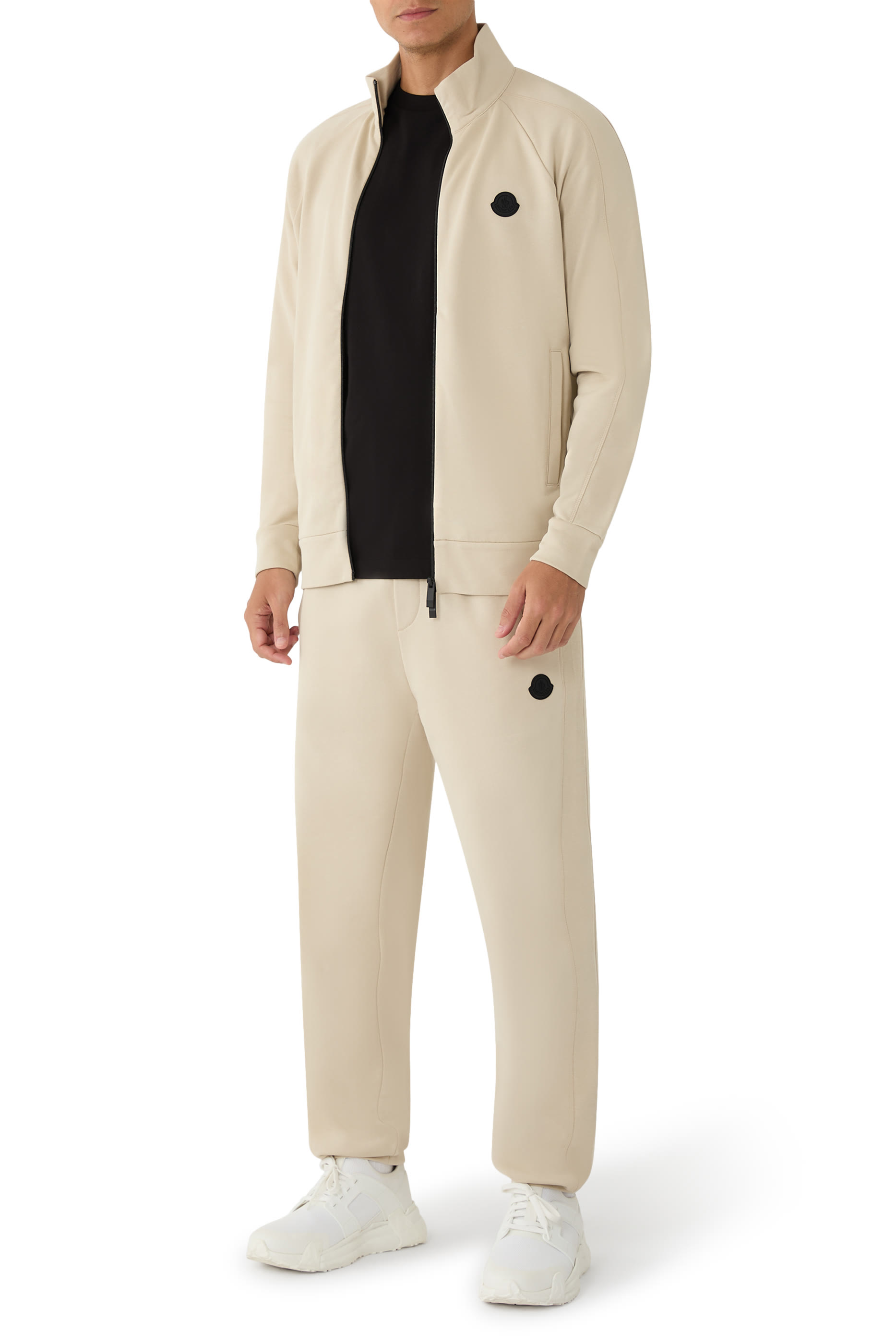 طقم تيشيرت برقعة شعار الماركة قطن، 3 قطع