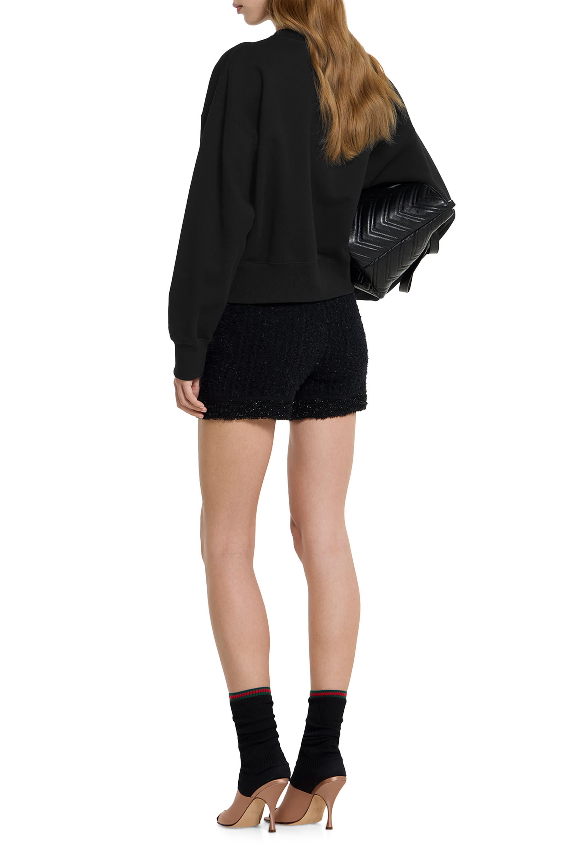 سويت شيرت مطرز بشعار الماركة قطن جيرسيه