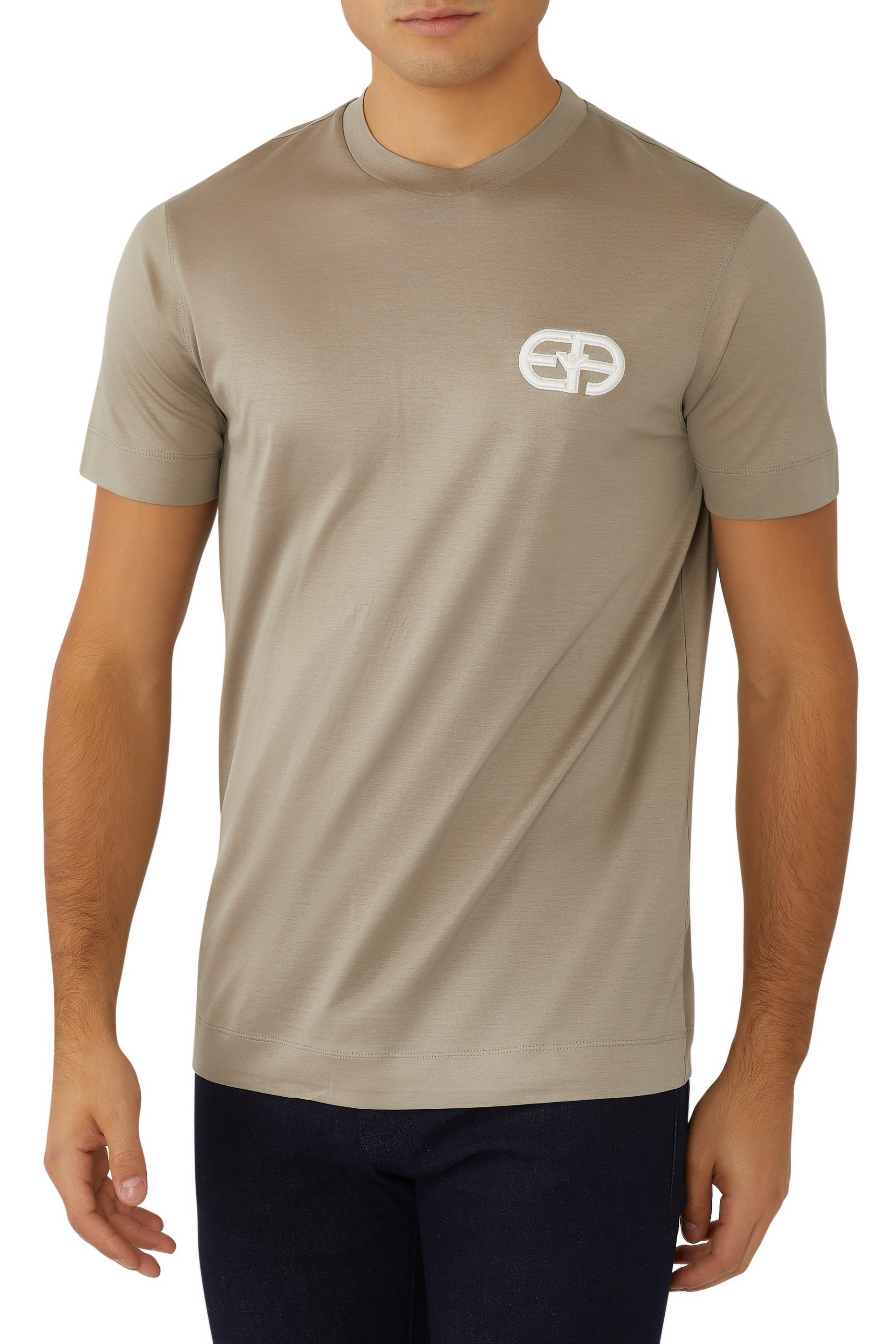 تيشيرت بشعار الماركة قطن جيرسيه