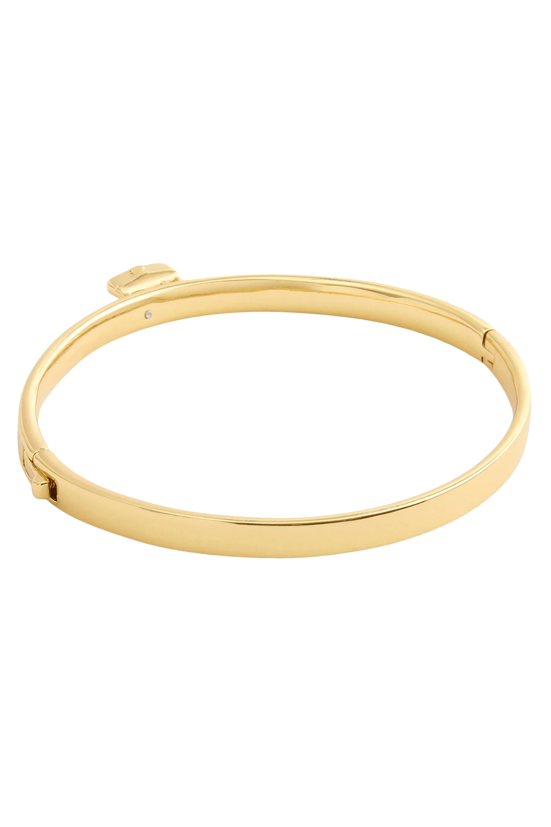  سوار بشعار الماركة مزين بحلية بتصميم حقيبة يد مرصع بأحجار زركونيا مكعبة، نحاس وزجاج