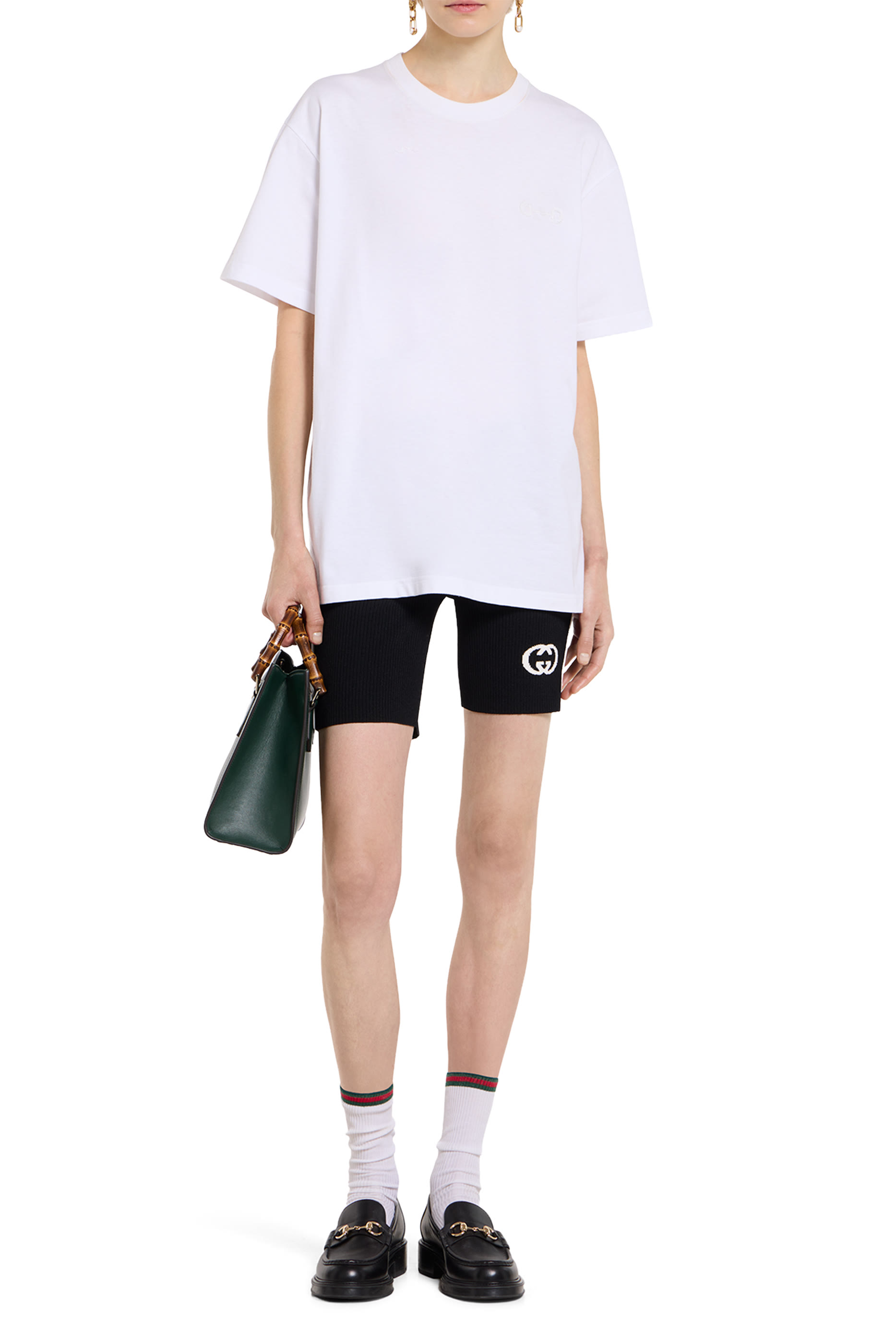 تيشيرت مطرز بشعار الماركة قطن جيرسيه