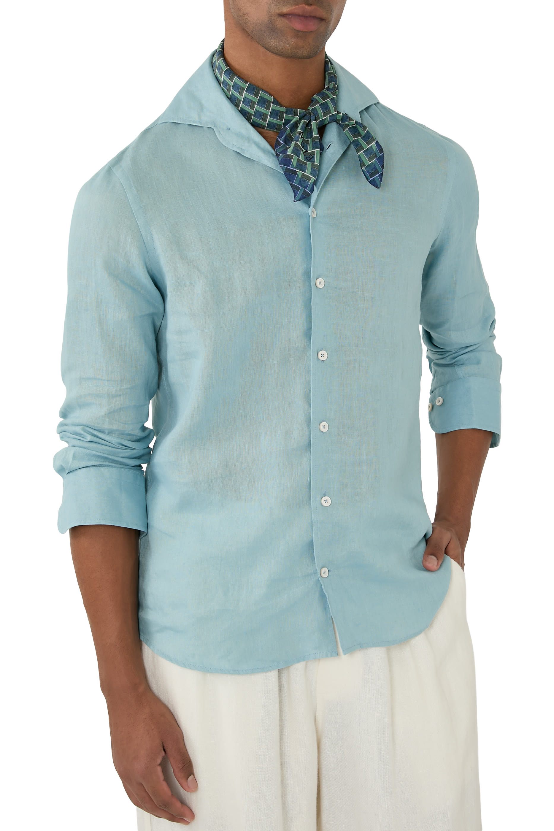 باندانا بنقشة هندسية حرير